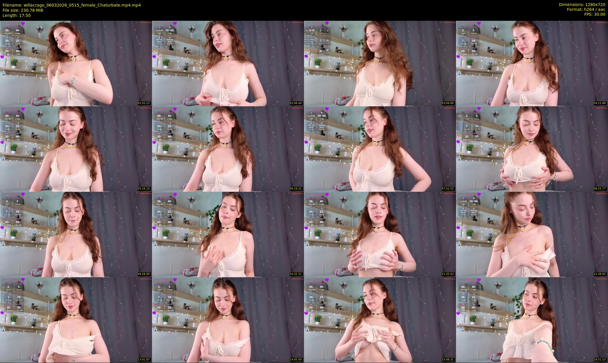 willacrago — 18 minute Chaturbate female cam show recording, 720p, Mar 6, 2026