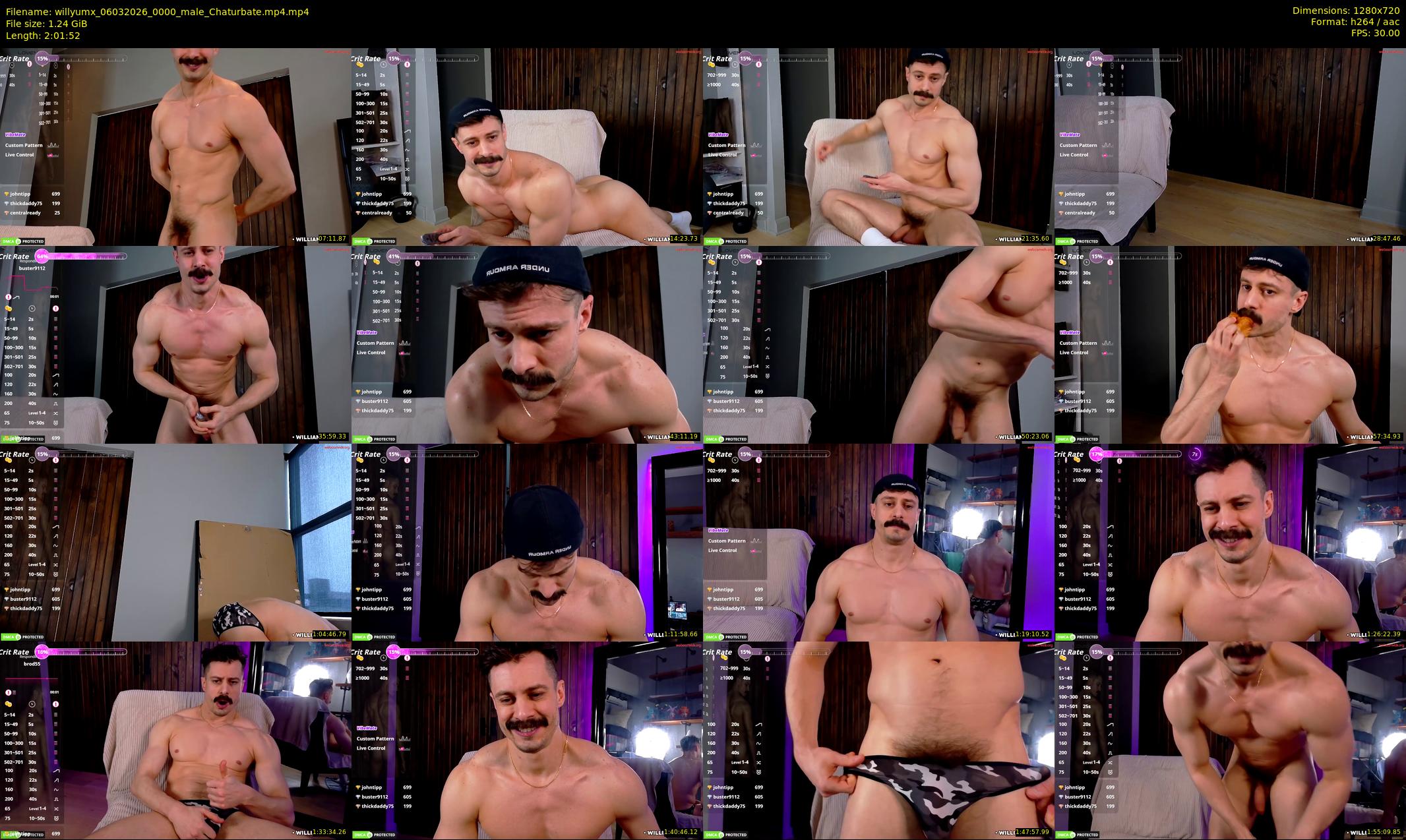 willyumx — 122 minute Chaturbate male cam show recording, 720p, Mar 6, 2026