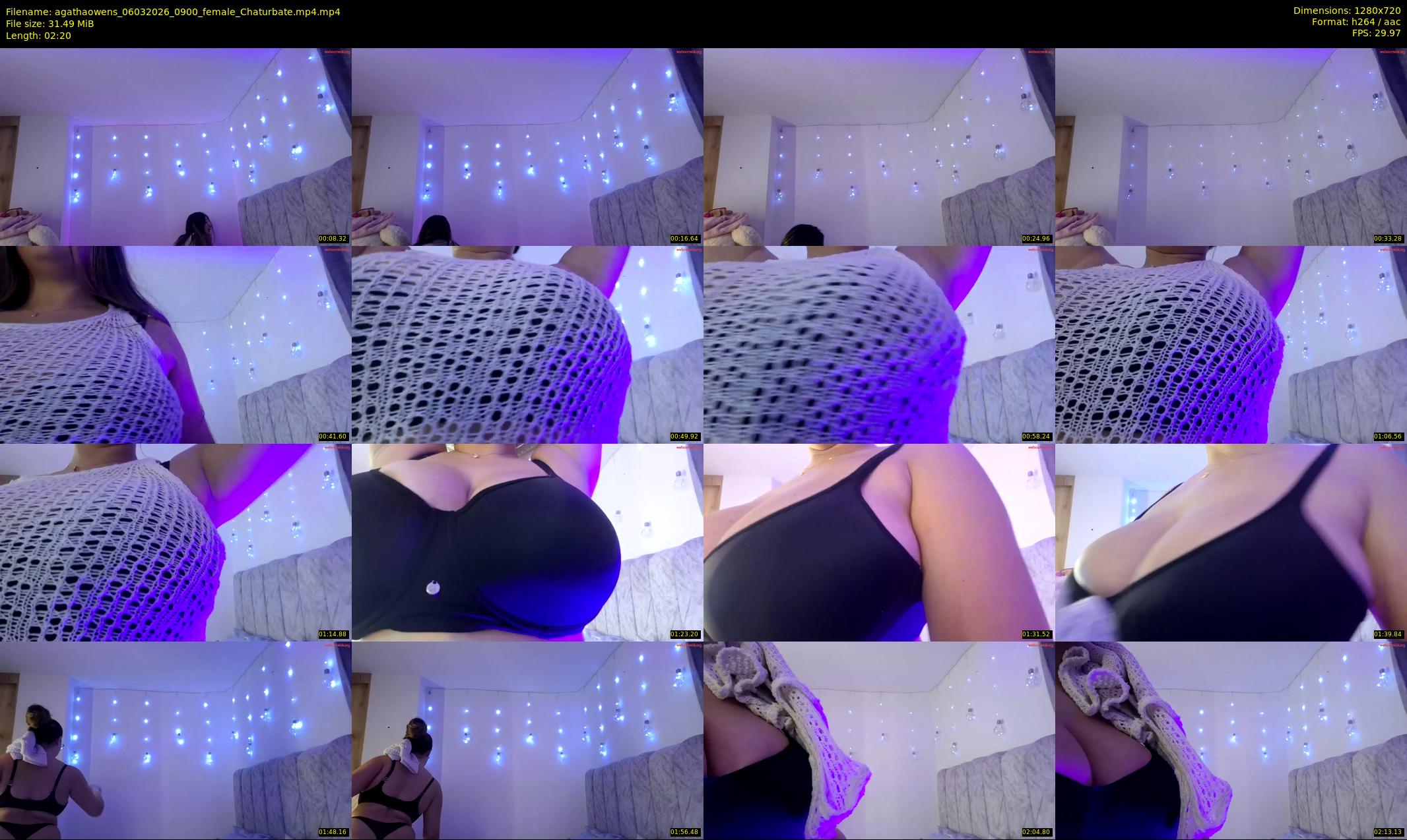 agathaowens — 3 minute Chaturbate female cam show recording, 720p, Mar 6, 2026