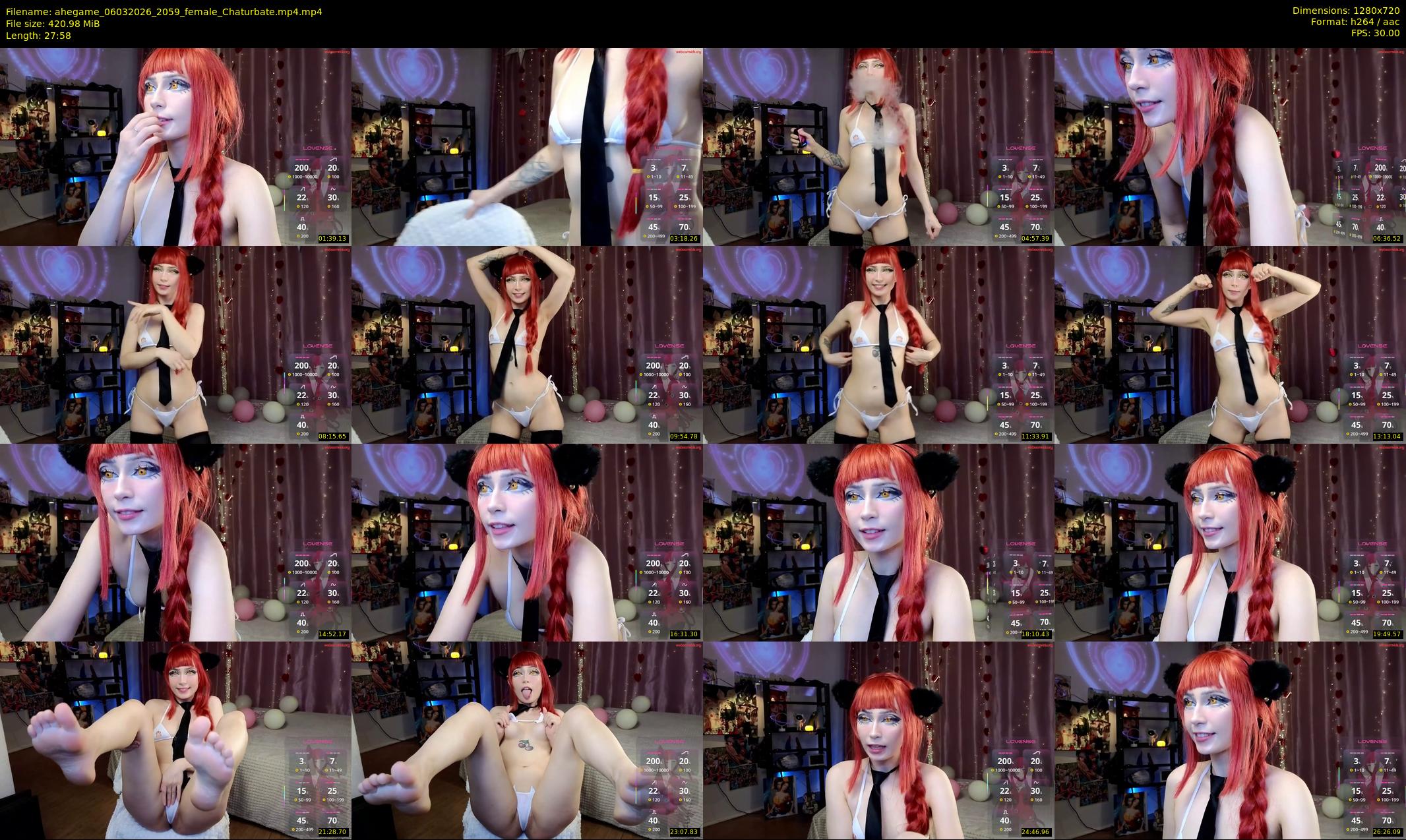 ahegame — 28 minute Chaturbate female cam show recording, 720p, Mar 6, 2026