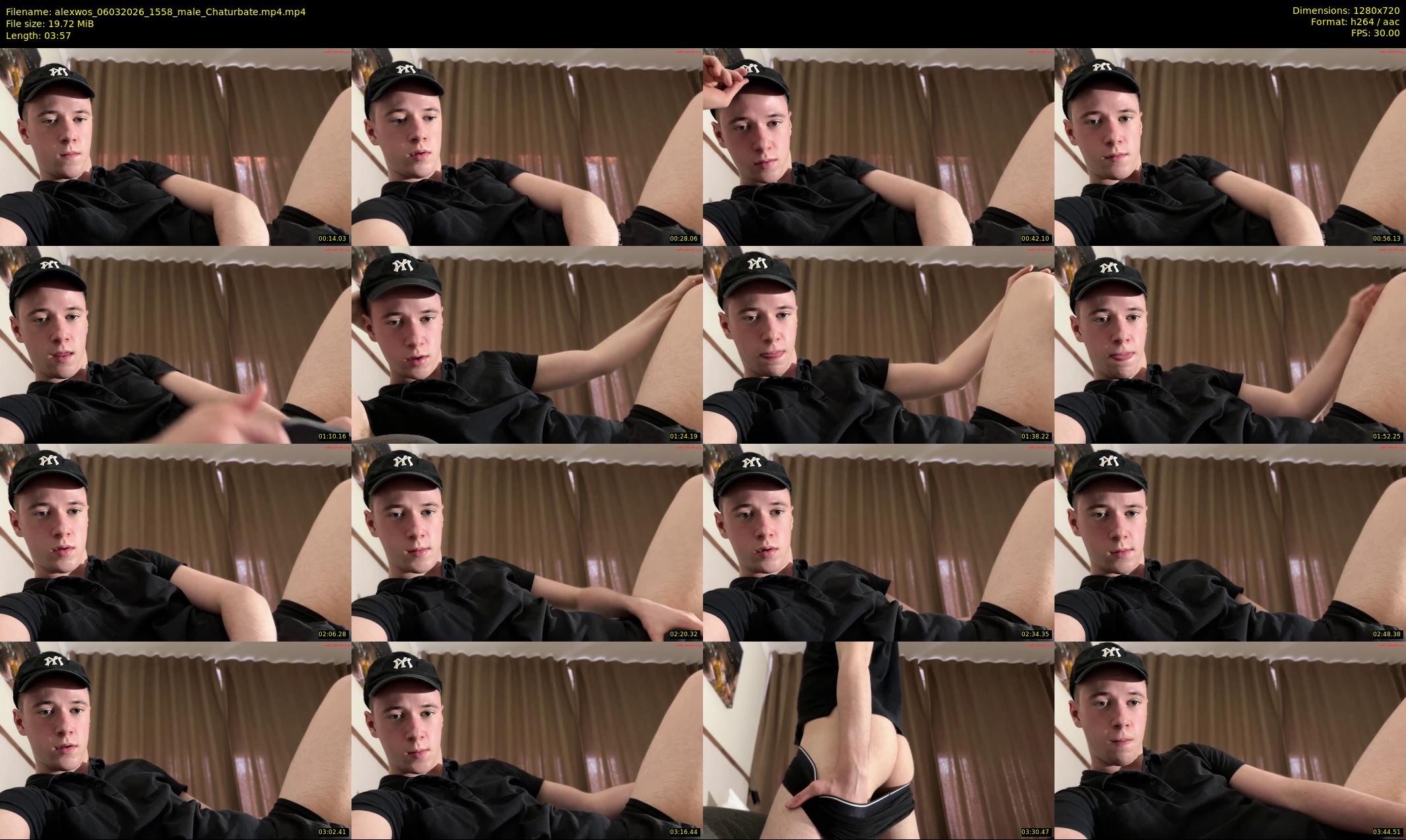alexwos — 4 minute Chaturbate male cam show recording, 720p, Mar 6, 2026