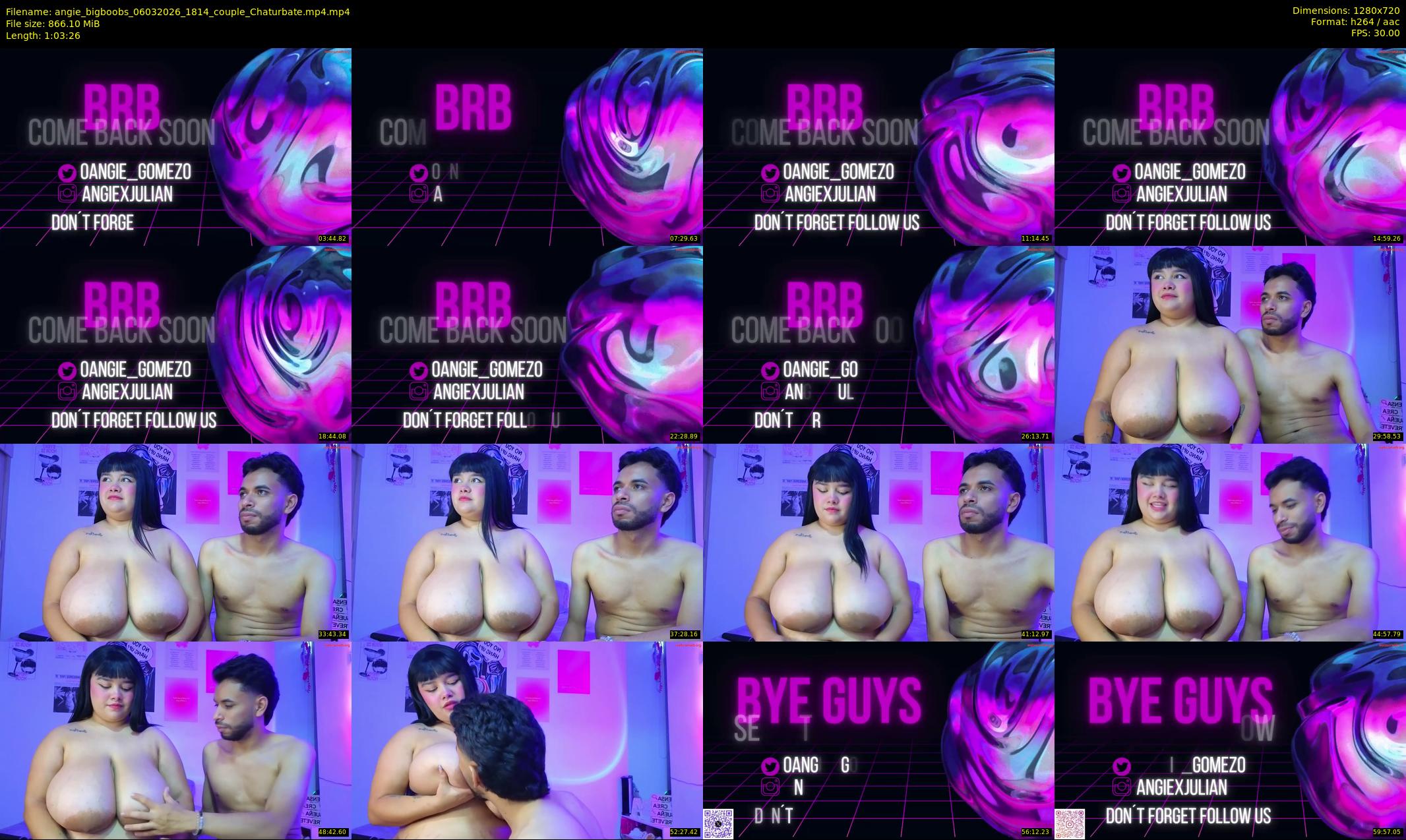 angie_bigboobs — 64 minute Chaturbate female cam show recording, 720p, Mar 6, 2026