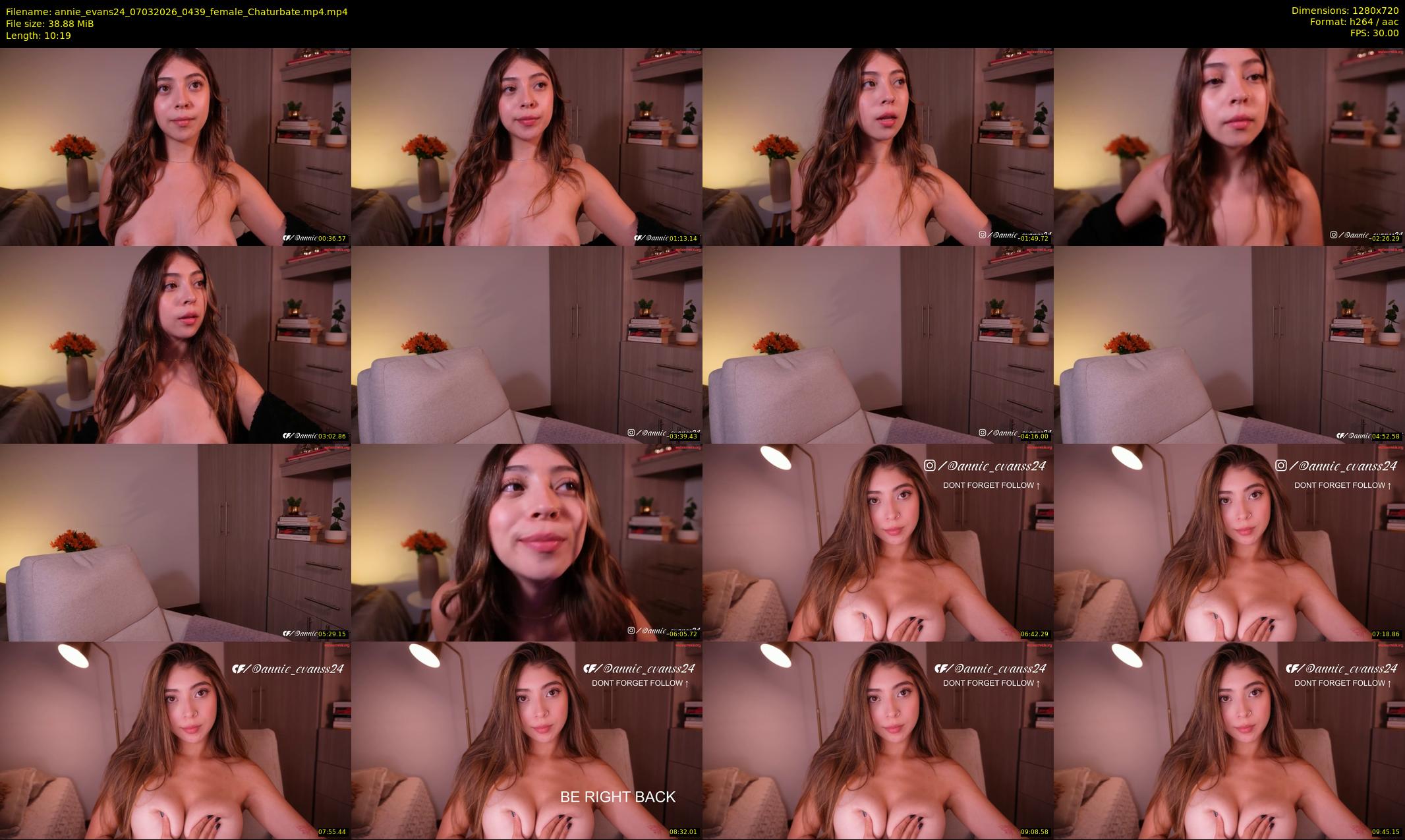 annie_evans24 — 11 minute Chaturbate female cam show recording, 720p, Mar 7, 2026