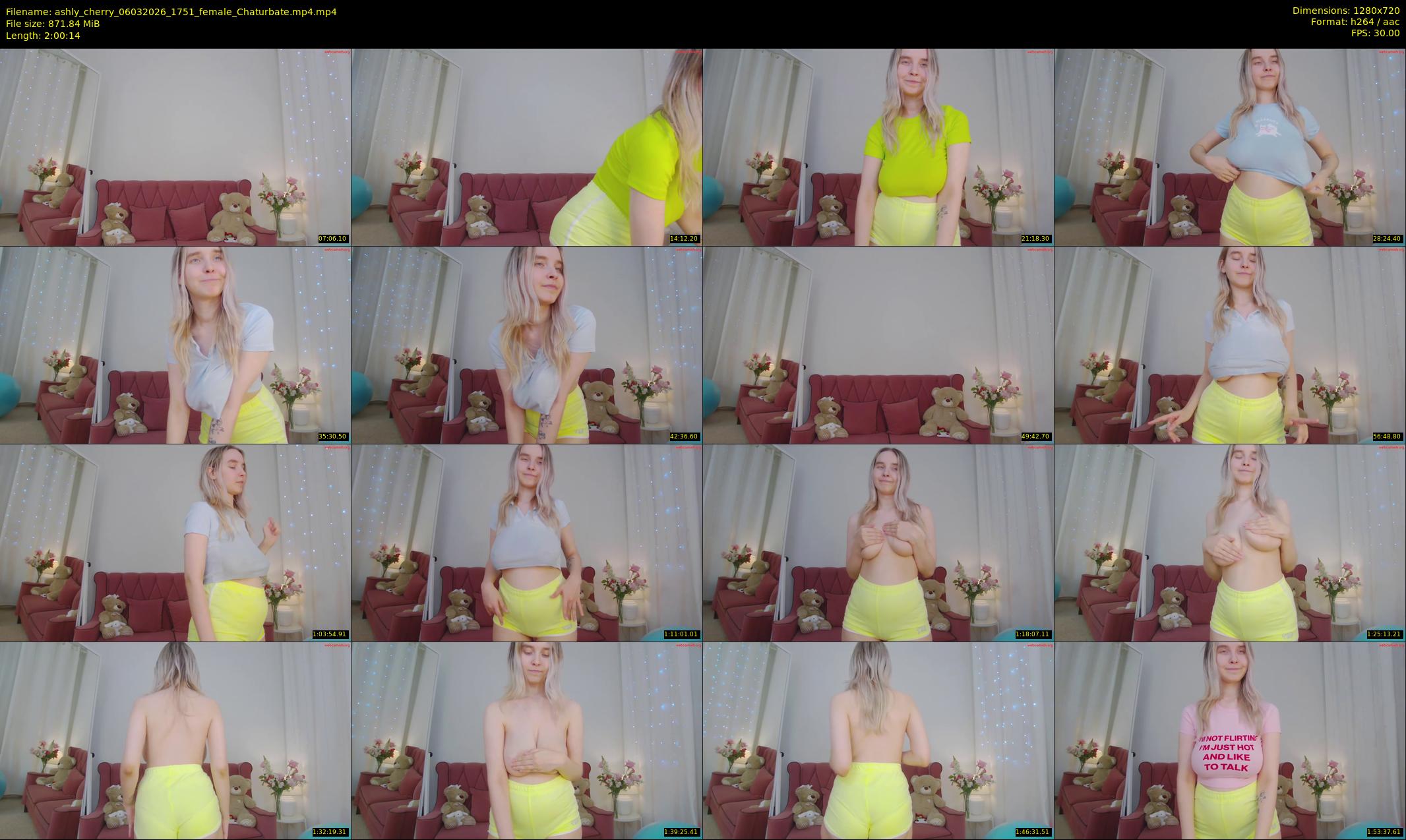 ashly_cherry — 121 minute Chaturbate female cam show recording, 720p, Mar 6, 2026