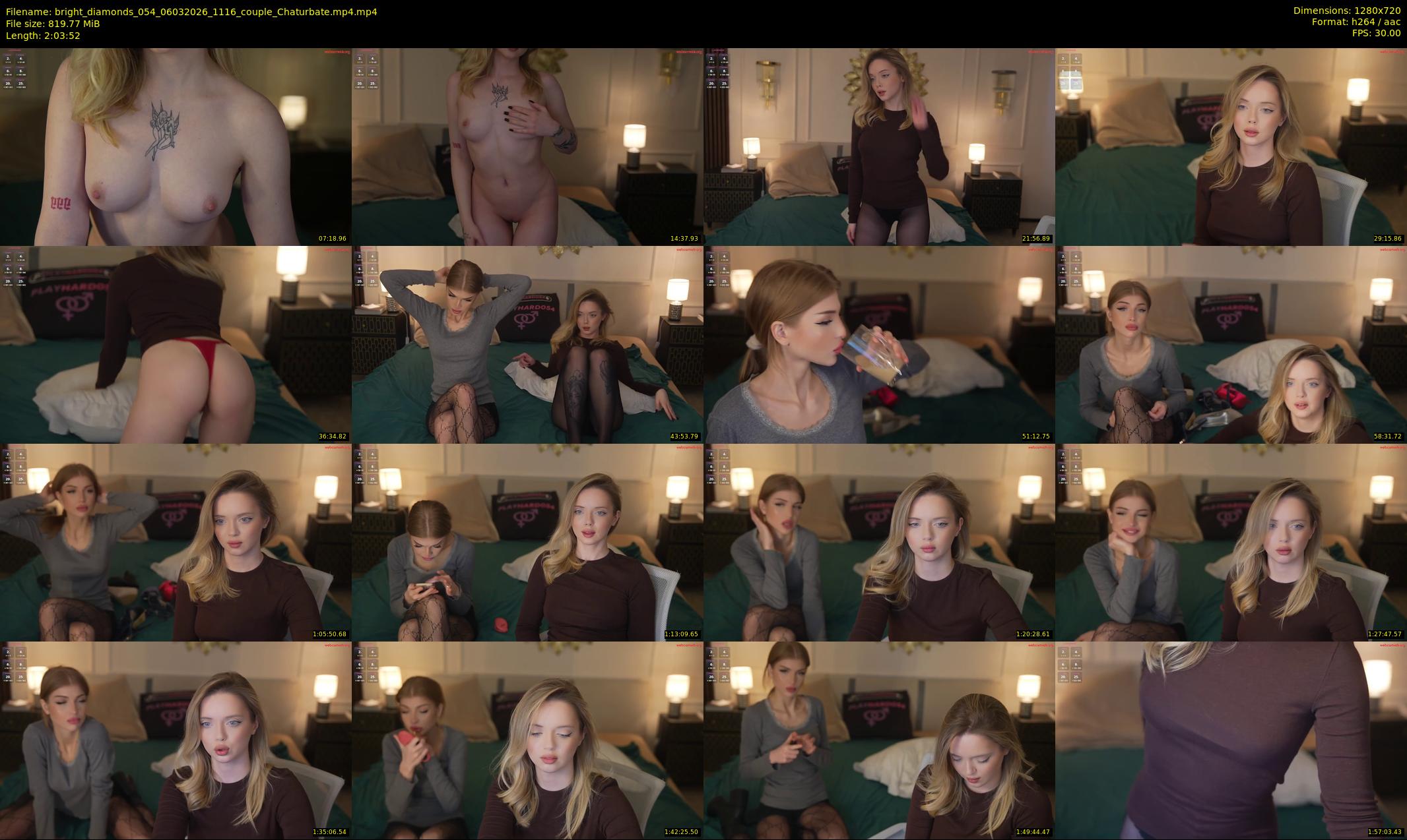 bright_diamonds_054 — 124 minute Chaturbate couple cam show recording, 720p, Mar 6, 2026
