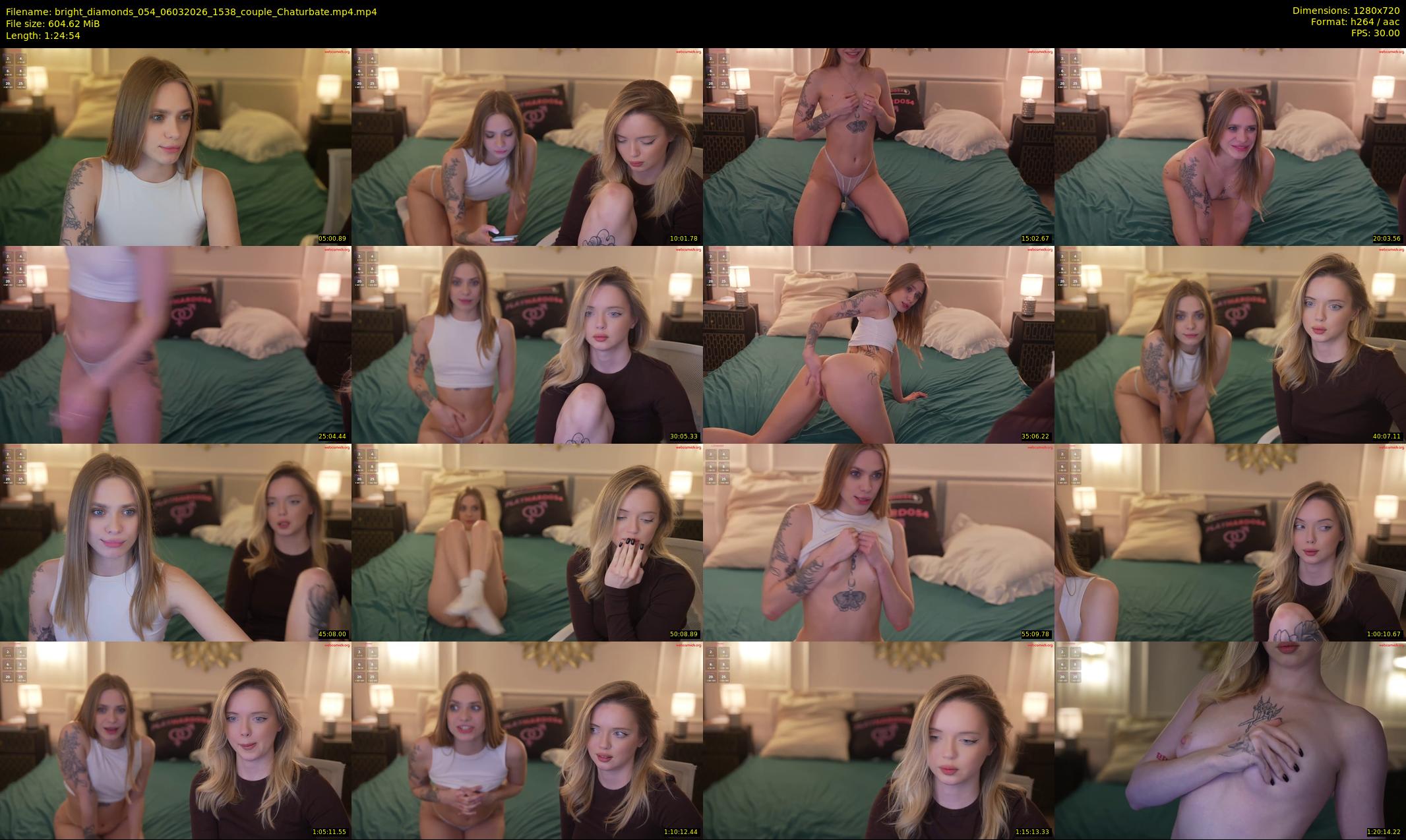 bright_diamonds_054 — 85 minute Chaturbate couple cam show recording, 720p, Mar 6, 2026