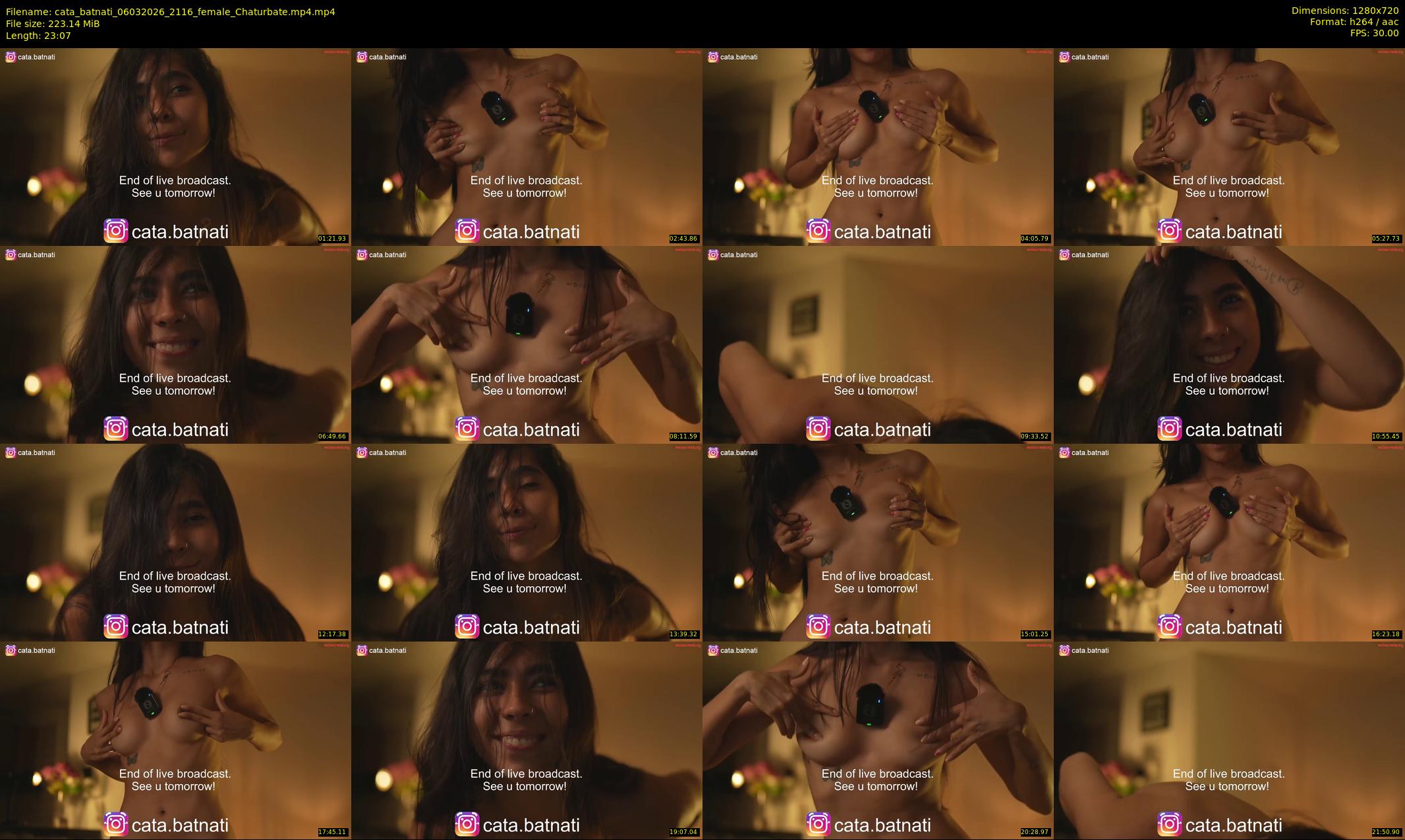 cata_batnati — 24 minute Chaturbate female cam show recording, 720p, Mar 6, 2026