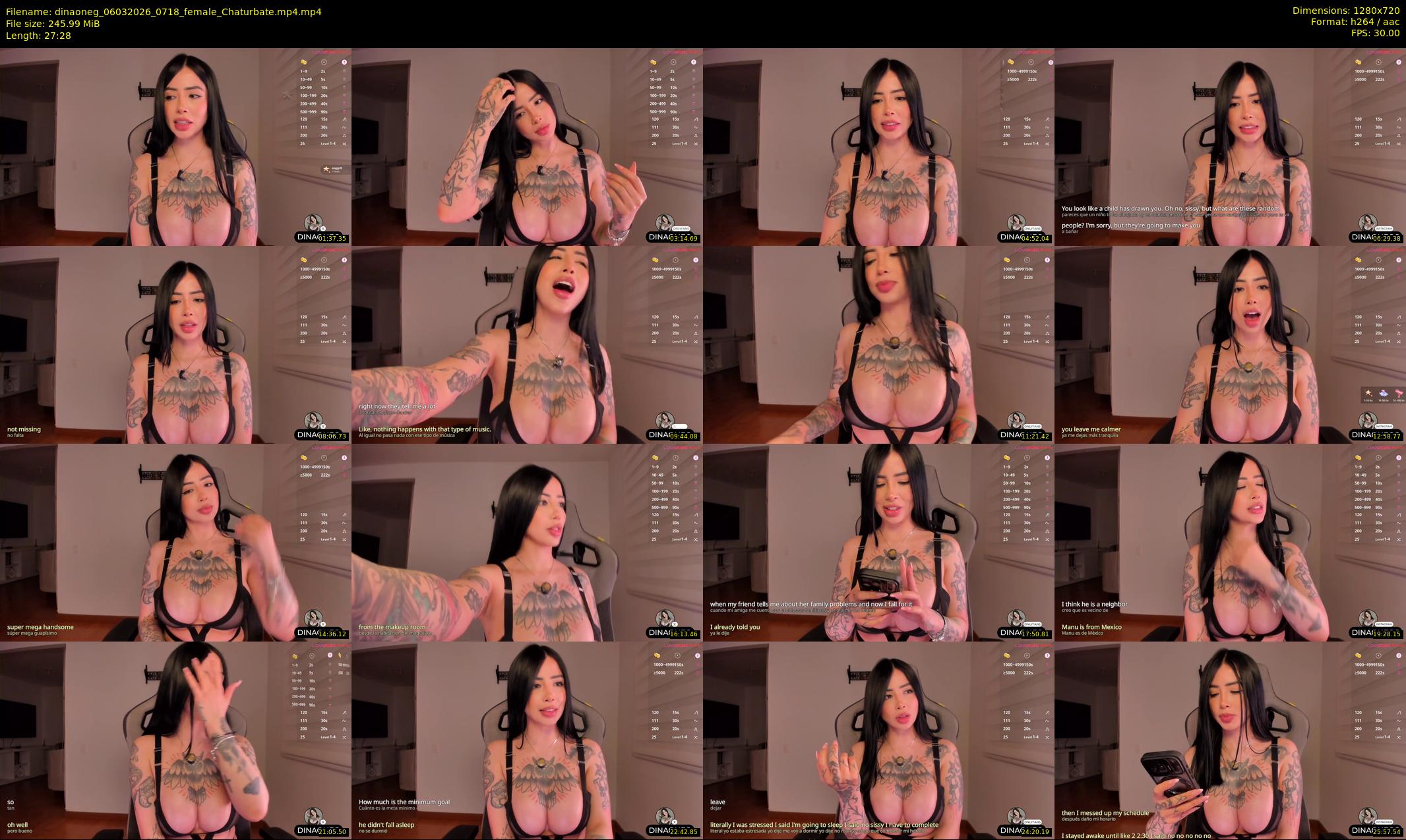 dinaoneg — 28 minute Chaturbate female cam show recording, 720p, Mar 6, 2026
