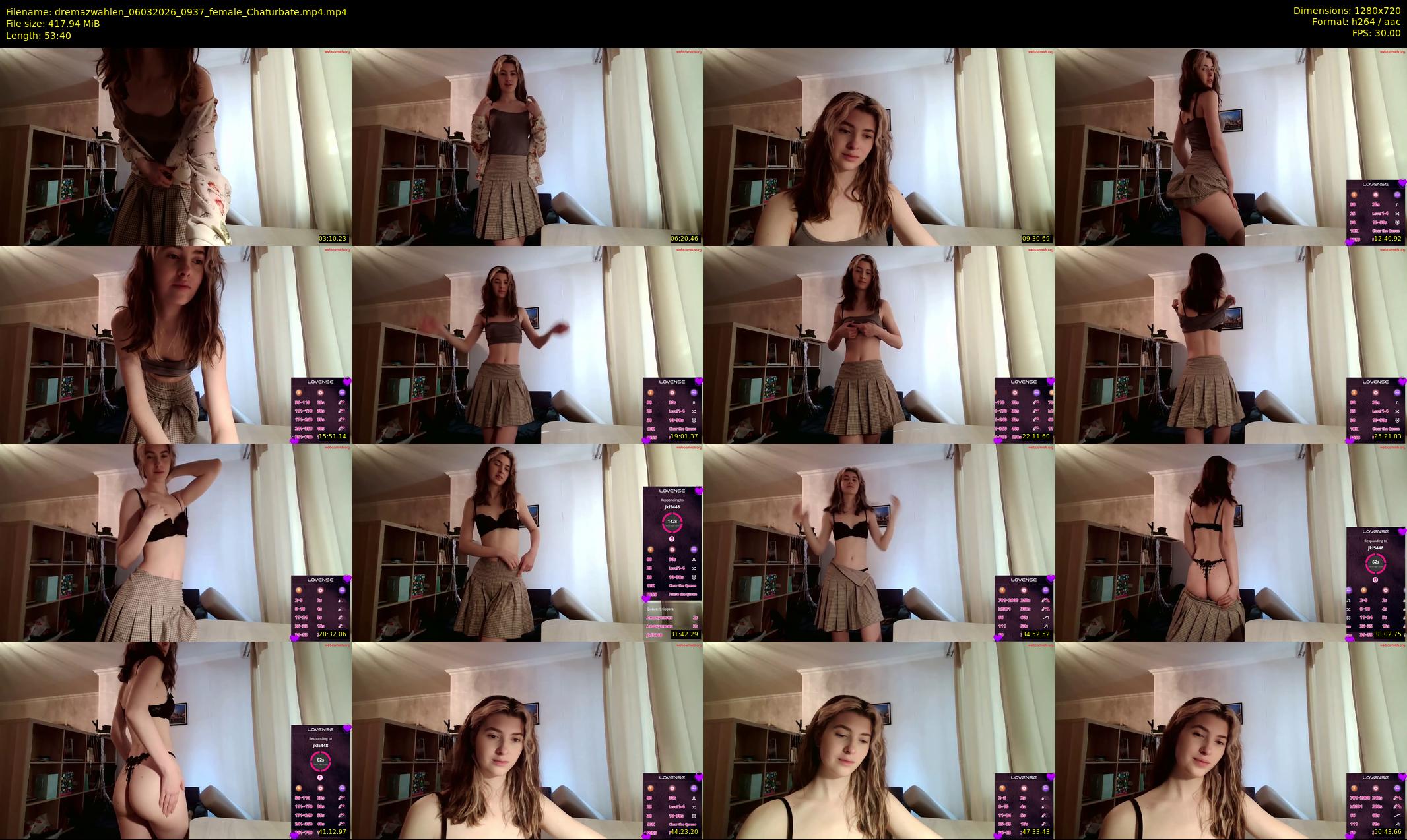 dremazwahlen — 54 minute Chaturbate female cam show recording, 720p, Mar 6, 2026