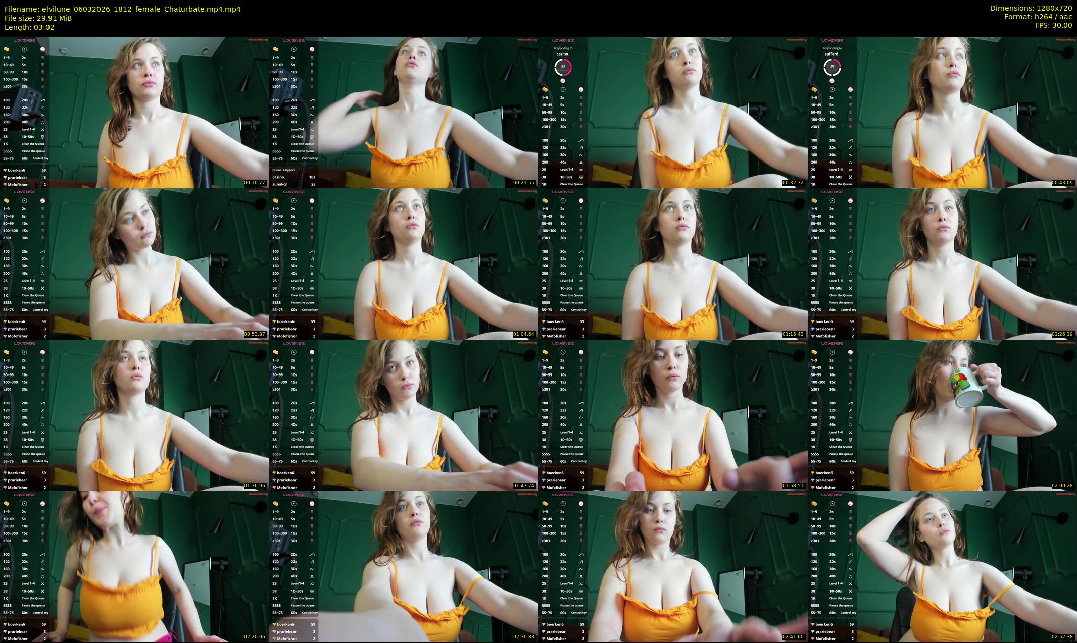elvilune — 4 minute Chaturbate female cam show recording, 720p, Mar 6, 2026