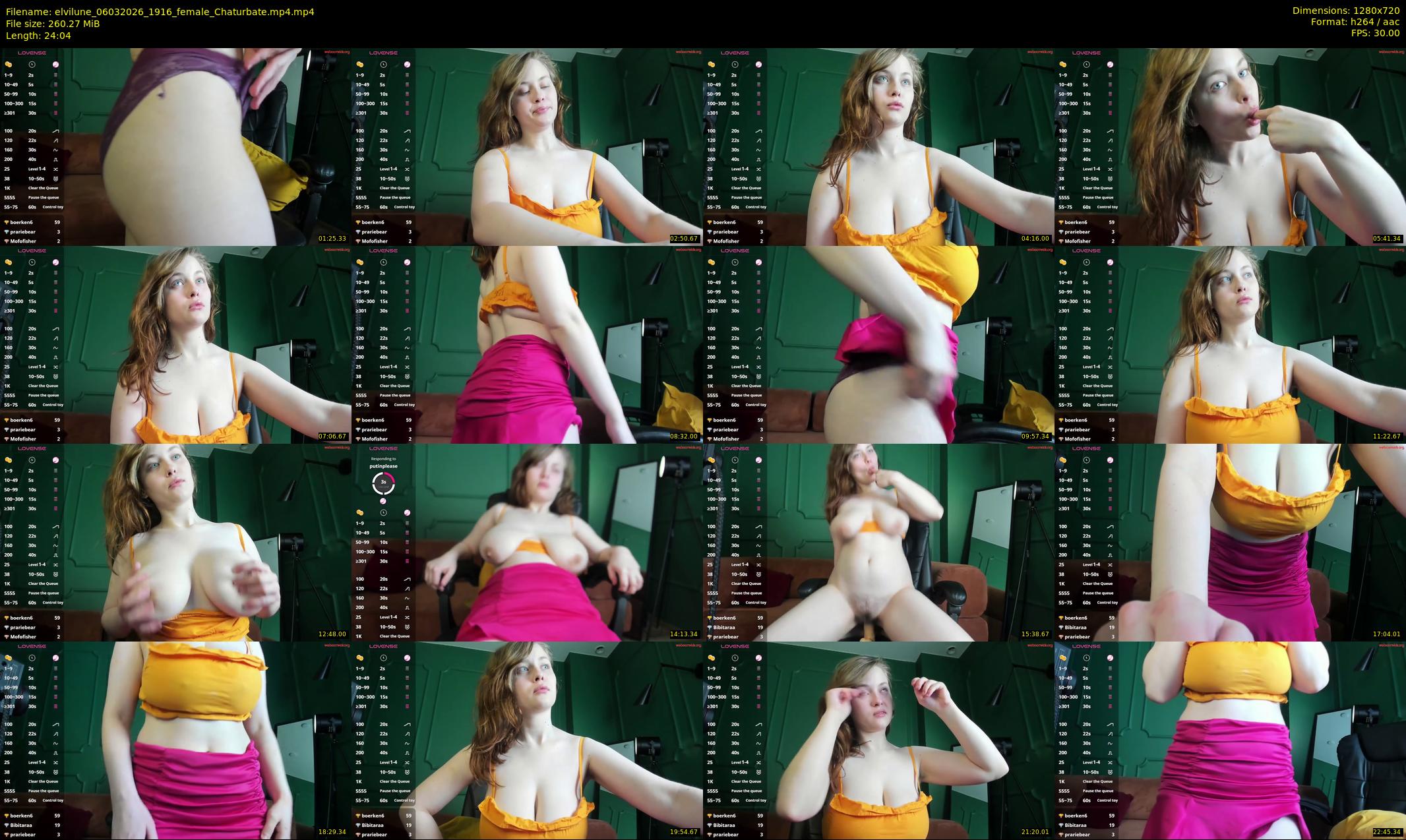 elvilune — 25 minute Chaturbate female cam show recording, 720p, Mar 6, 2026