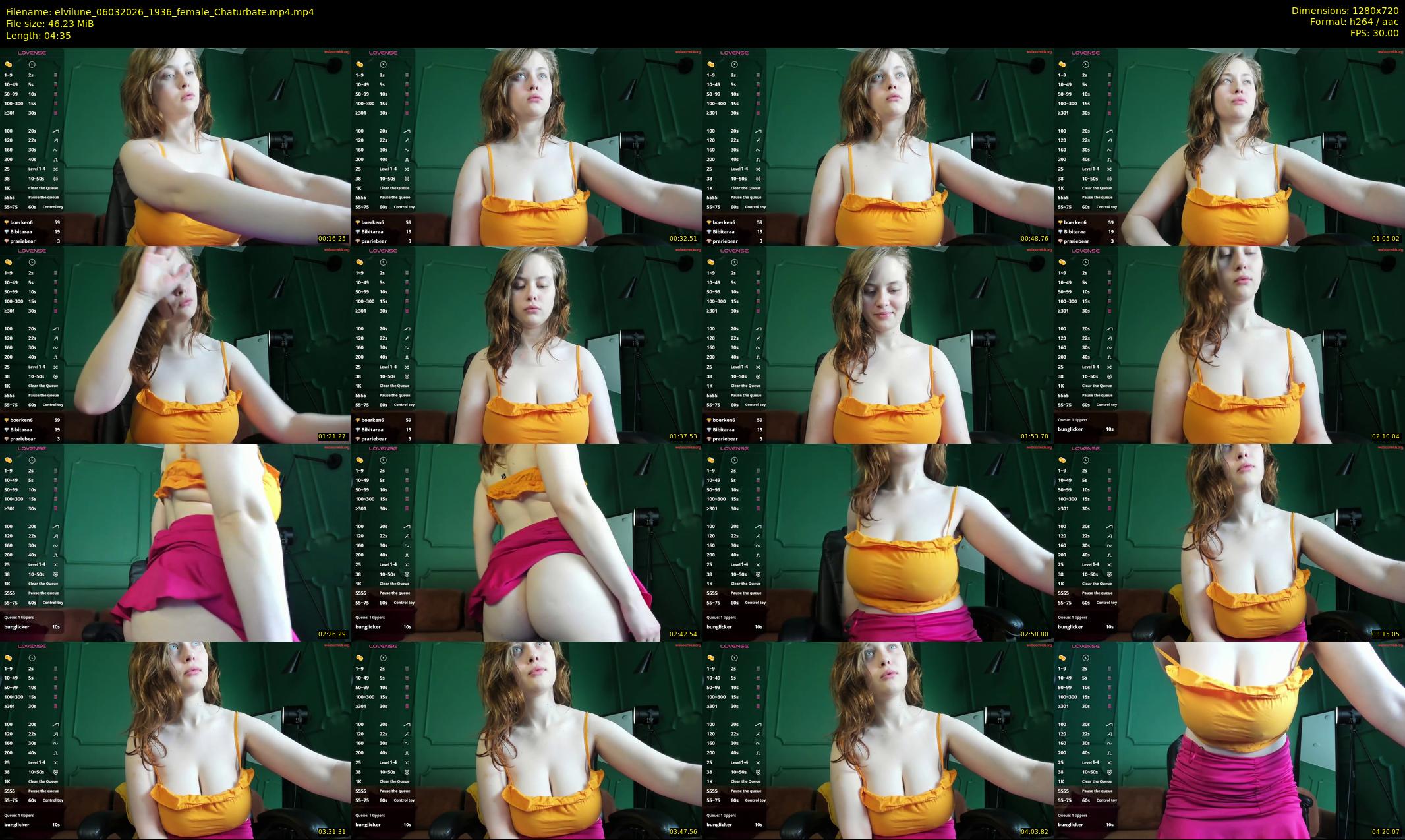 elvilune — 5 minute Chaturbate female cam show recording, 720p, Mar 6, 2026