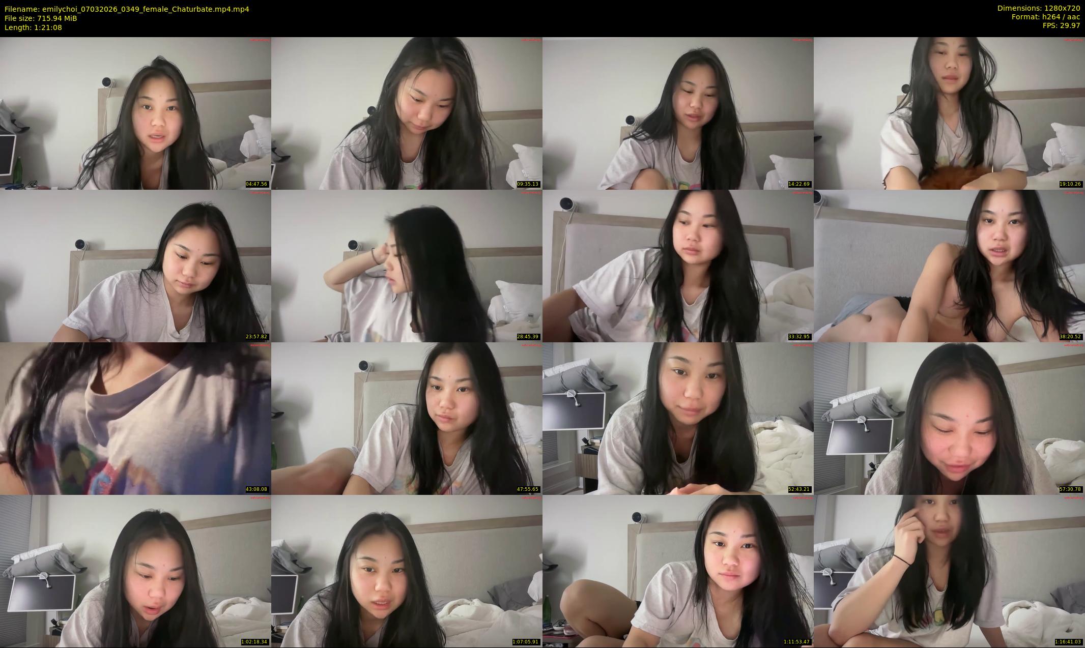 emilychoi — 82 minute Chaturbate female cam show recording, 720p, Mar 7, 2026