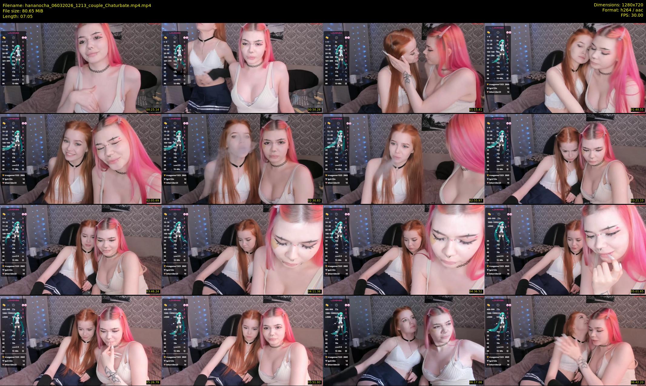 hananocha — 8 minute Chaturbate couple cam show recording, 720p, Mar 6, 2026