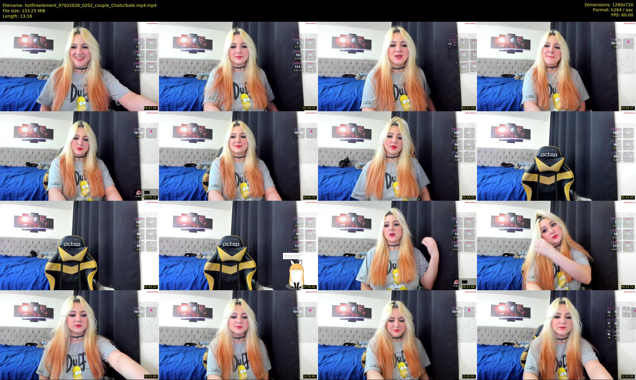 hotfireelement — 14 minute Chaturbate couple cam show recording, 720p, Mar 7, 2026