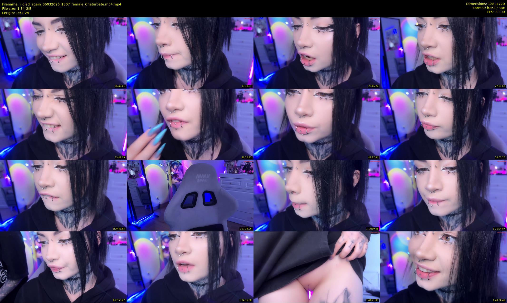 i_died_again — 115 minute Chaturbate female cam show recording, 720p, Mar 6, 2026