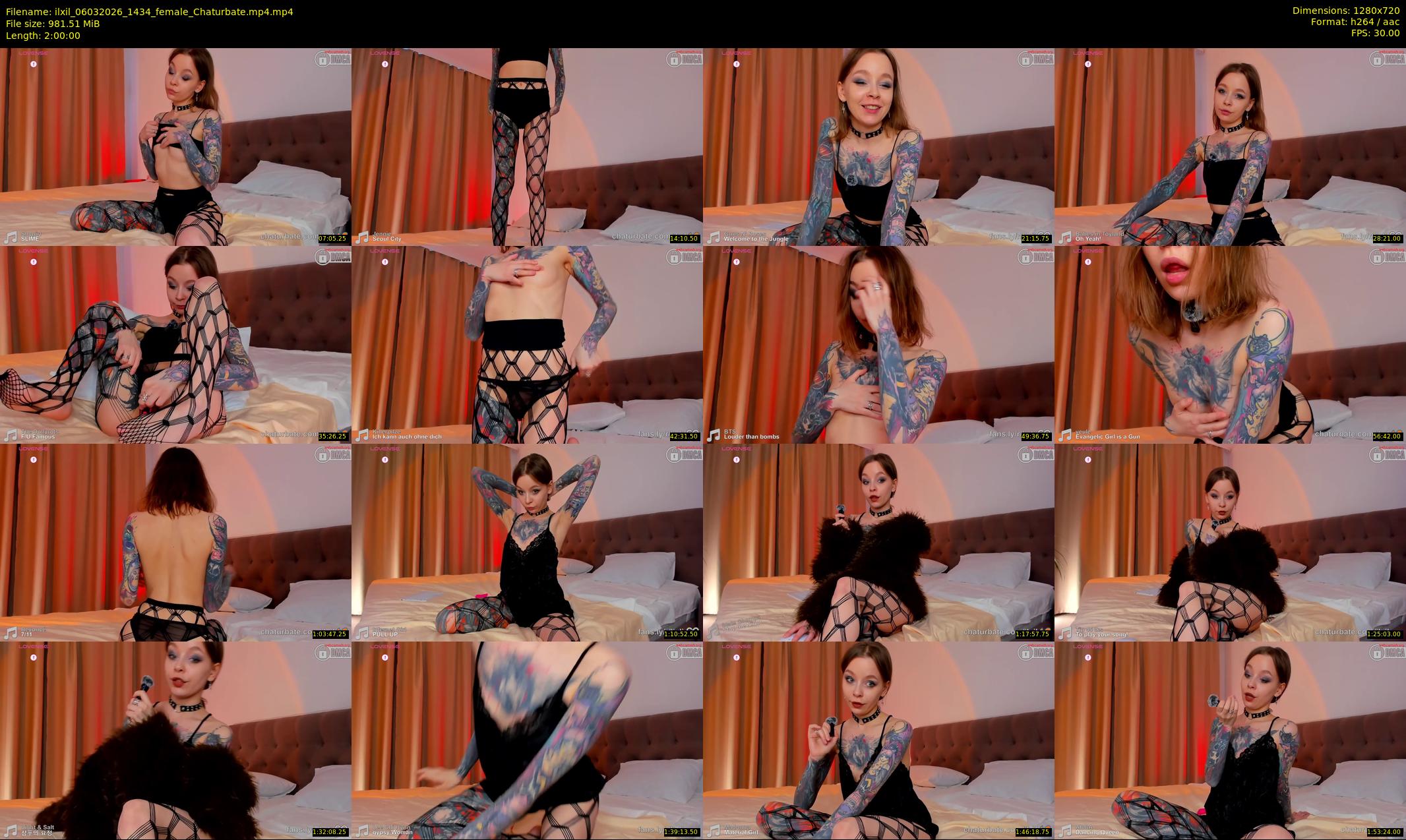ilxil — 120 minute Chaturbate female cam show recording, 720p, Mar 6, 2026
