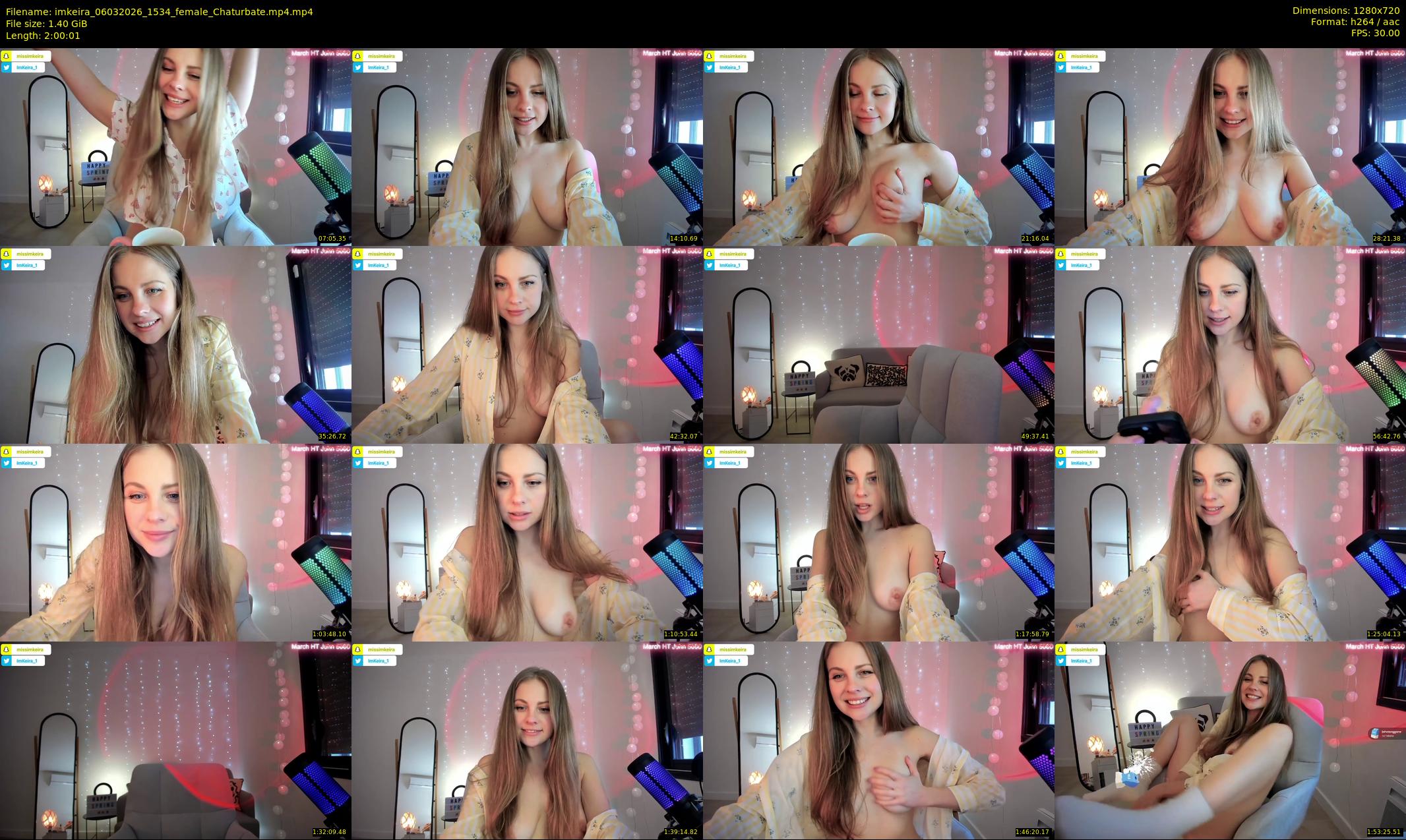 imkeira — 121 minute Chaturbate female cam show recording, 720p, Mar 6, 2026