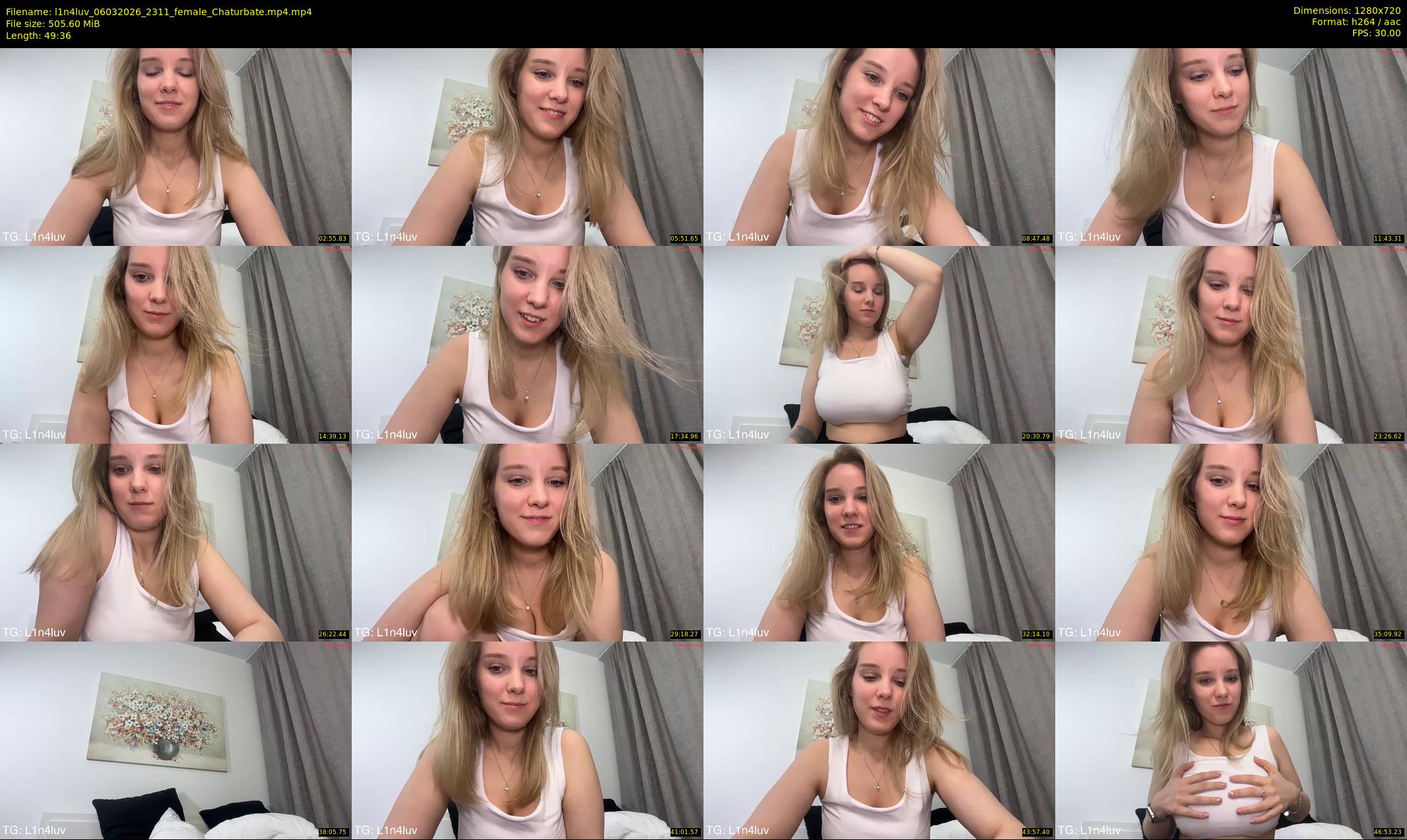 l1n4luv — 50 minute Chaturbate female cam show recording, 720p, Mar 6, 2026
