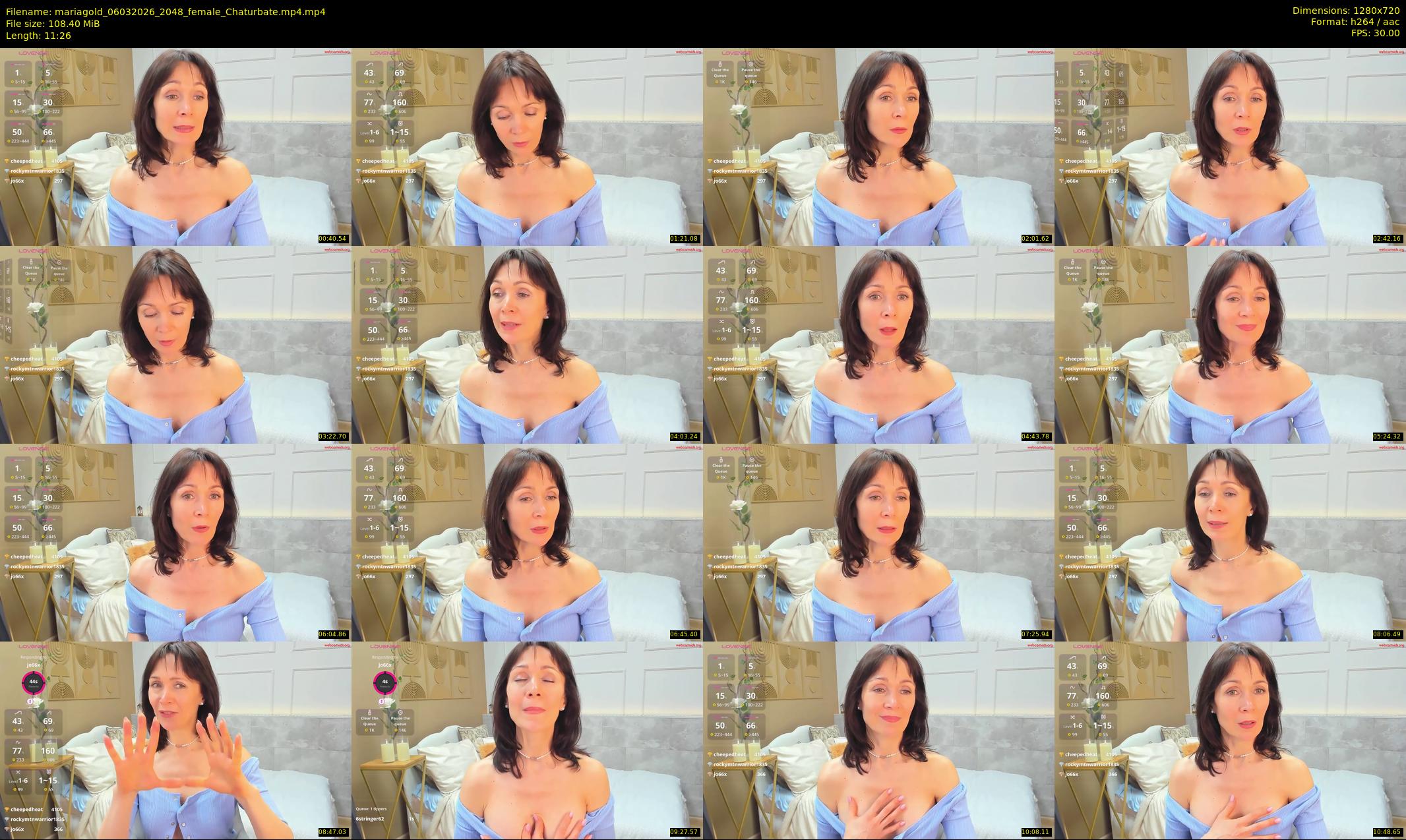mariagold — 12 minute Chaturbate female cam show recording, 720p, Mar 6, 2026