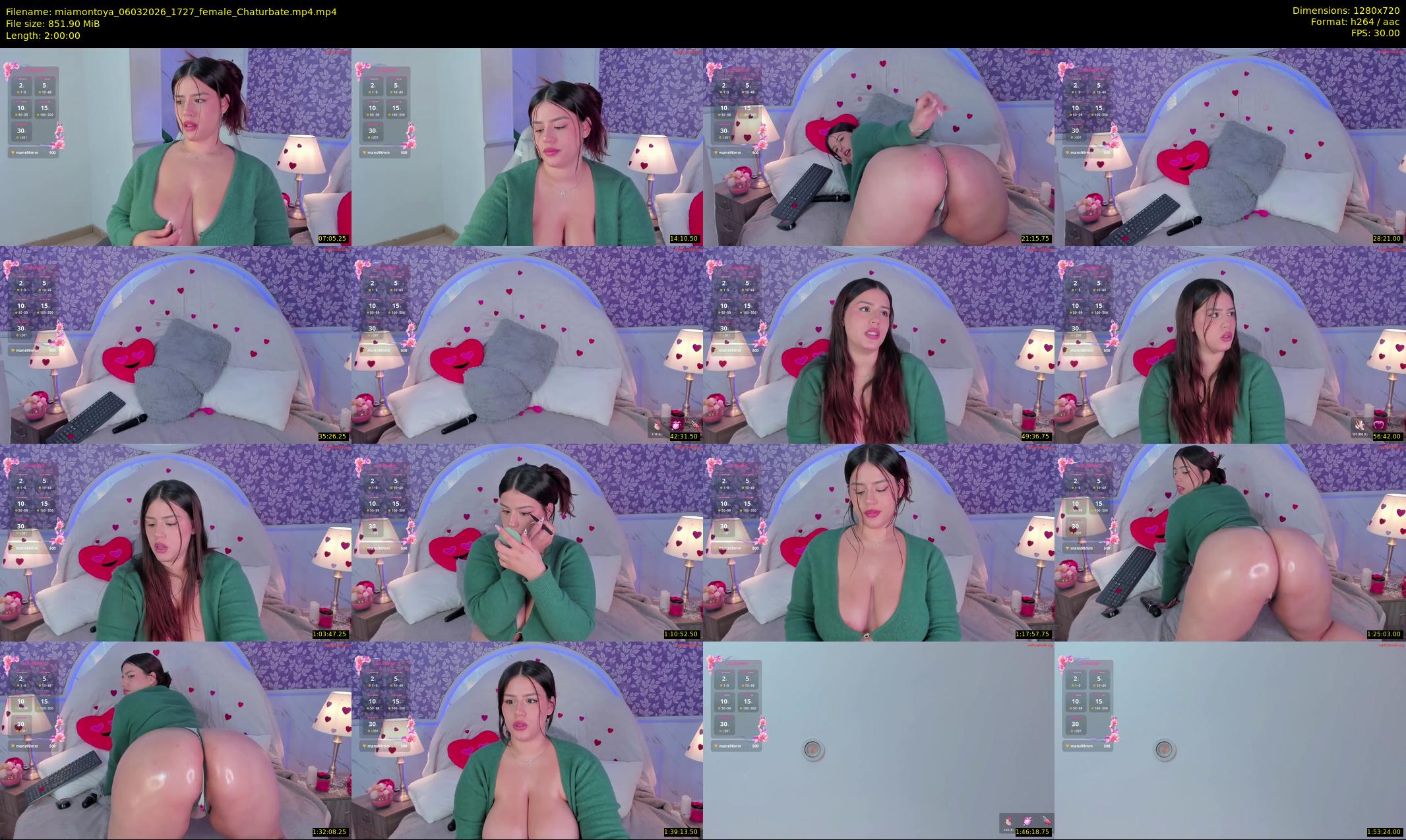 miamontoya — 120 minute Chaturbate female cam show recording, 720p, Mar 6, 2026