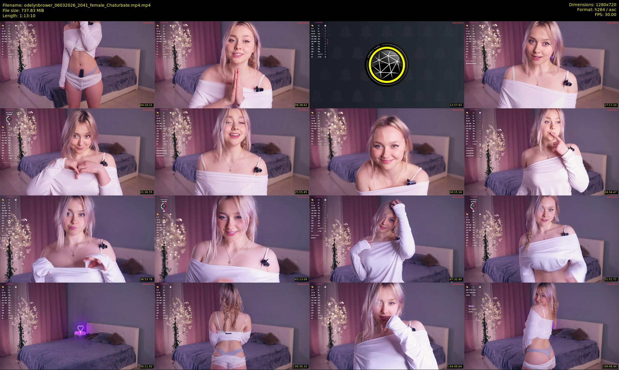 odelynbrower — 74 minute Chaturbate female cam show recording, 720p, Mar 6, 2026