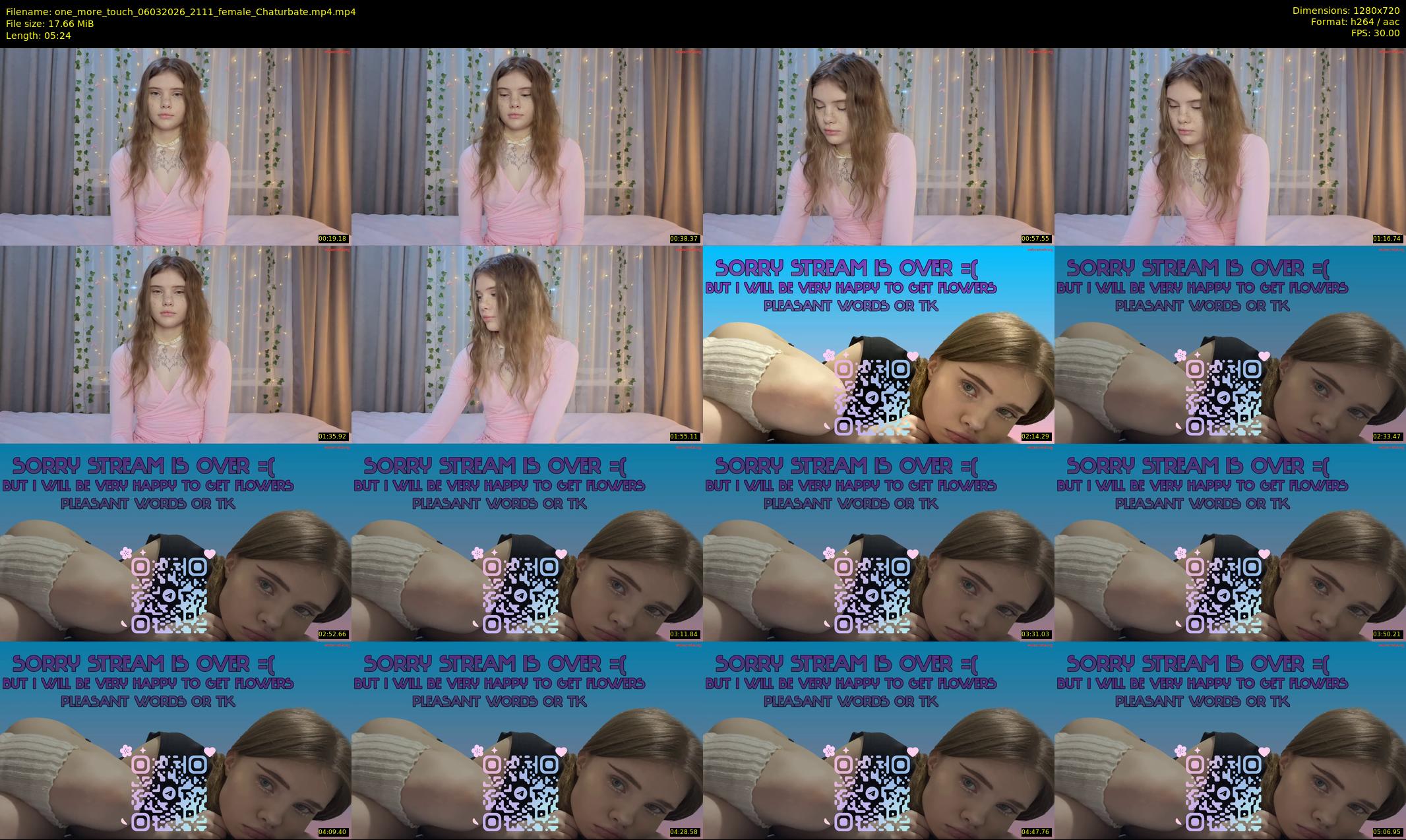 one_more_touch — 6 minute Chaturbate female cam show recording, 720p, Mar 6, 2026