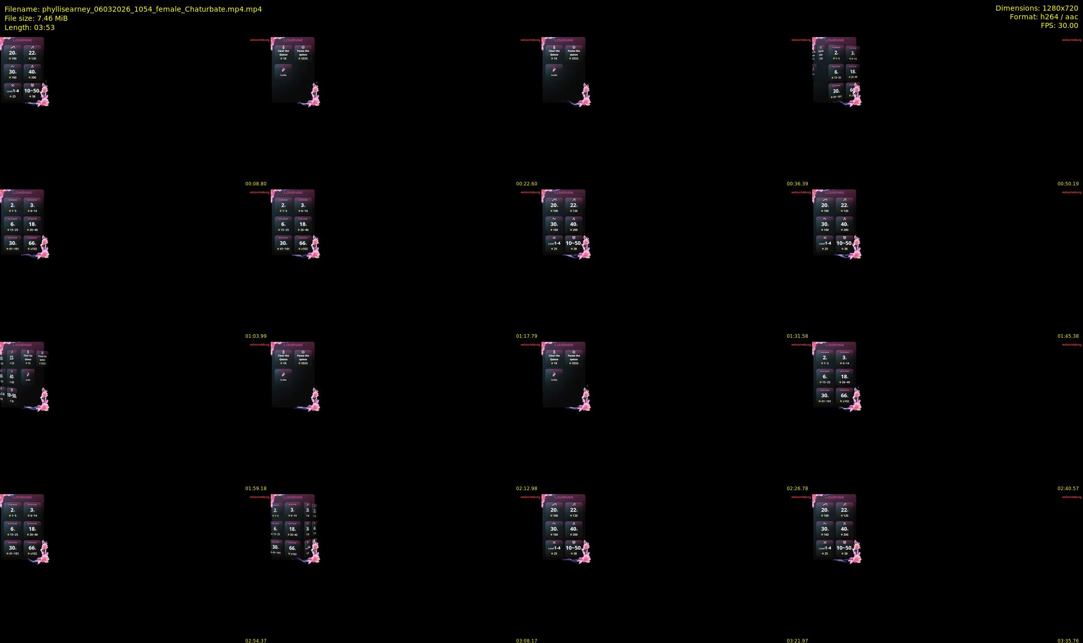 phyllisearney — 4 minute Chaturbate female cam show recording, 720p, Mar 6, 2026