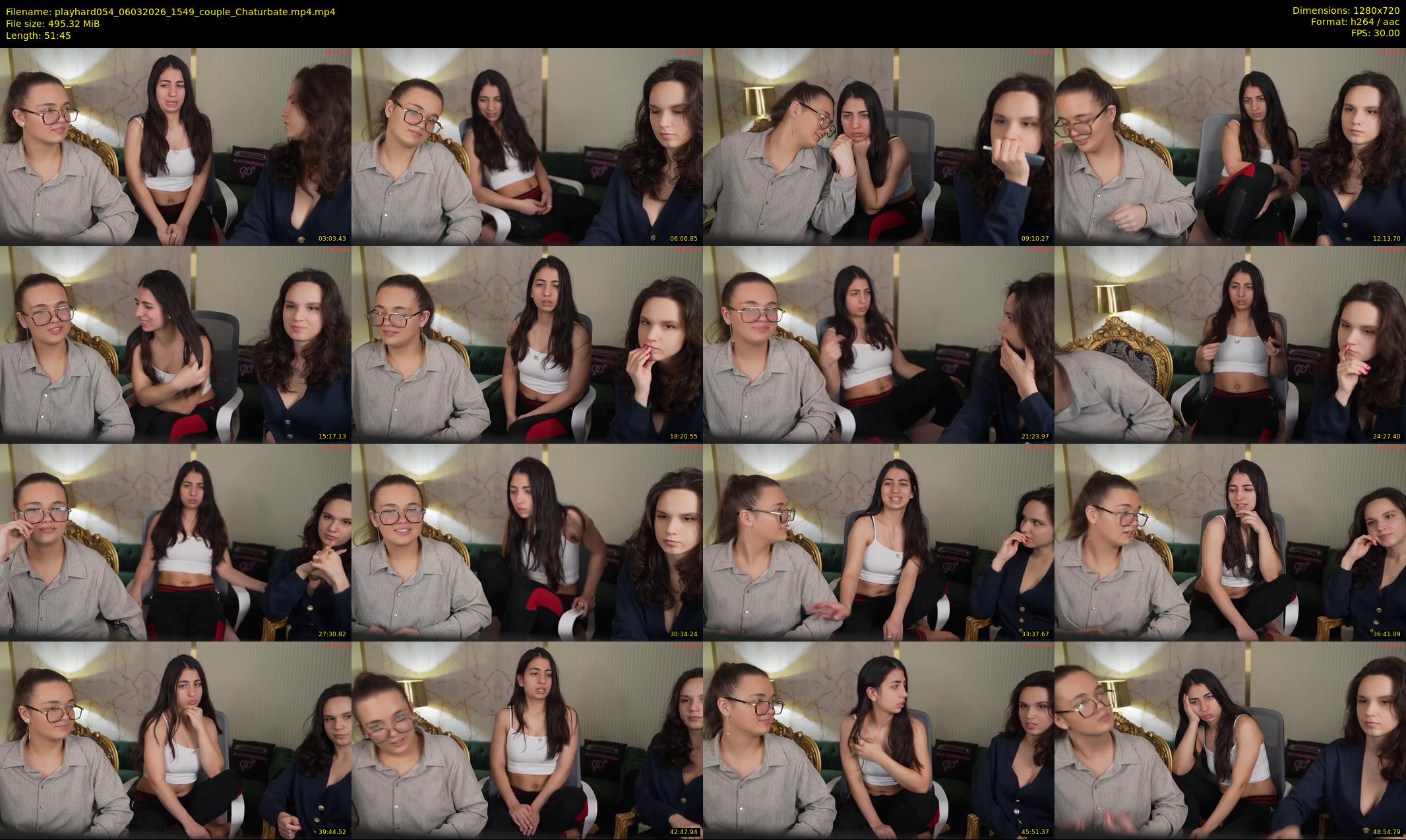 playhard054 — 52 minute Chaturbate couple cam show recording, 720p, Mar 6, 2026