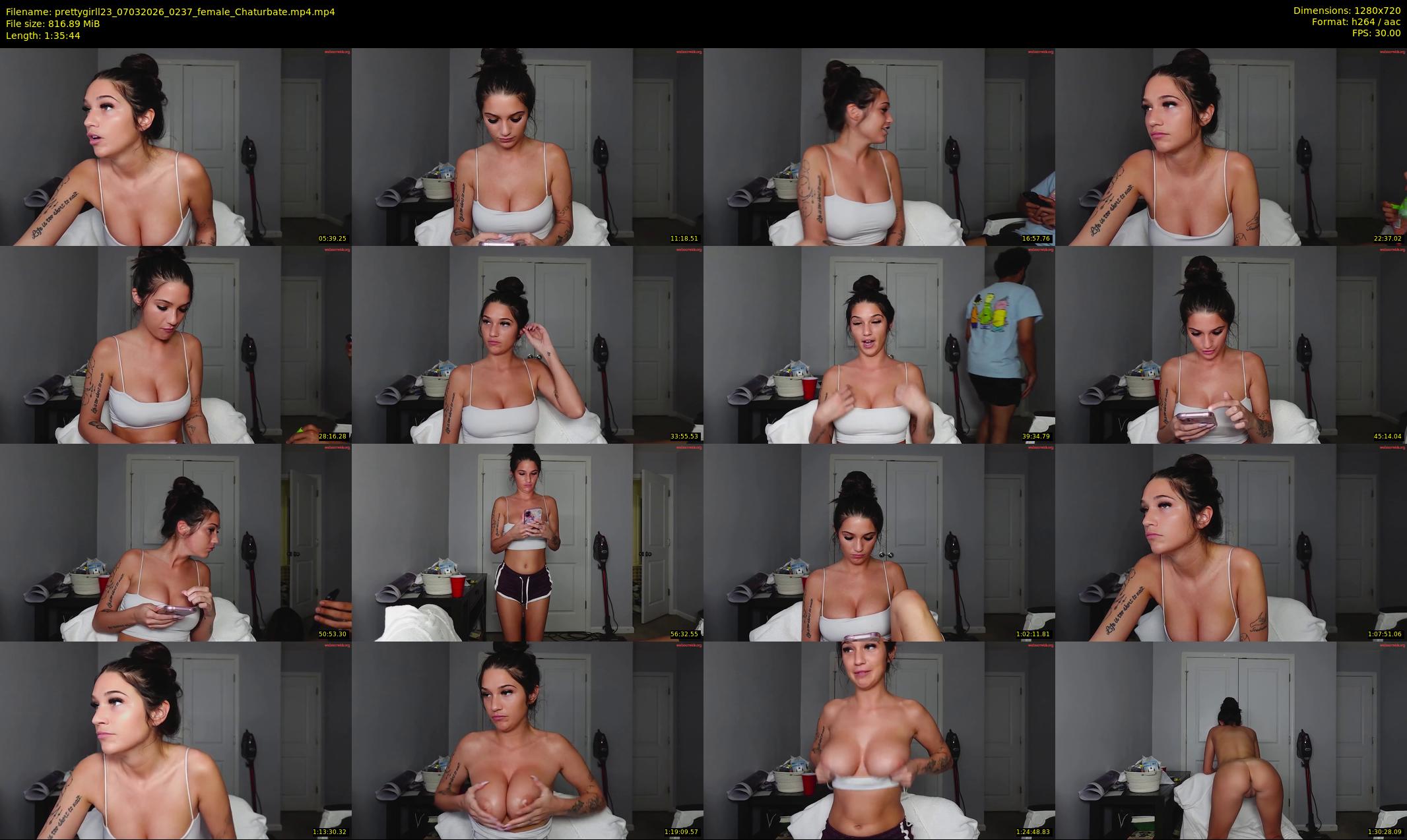 prettygirll23 — 96 minute Chaturbate female cam show recording, 720p, Mar 7, 2026