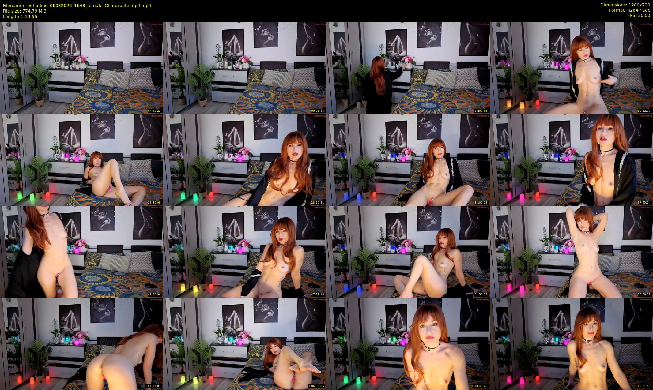 redhotline — 80 minute Chaturbate female cam show recording, 720p, Mar 6, 2026