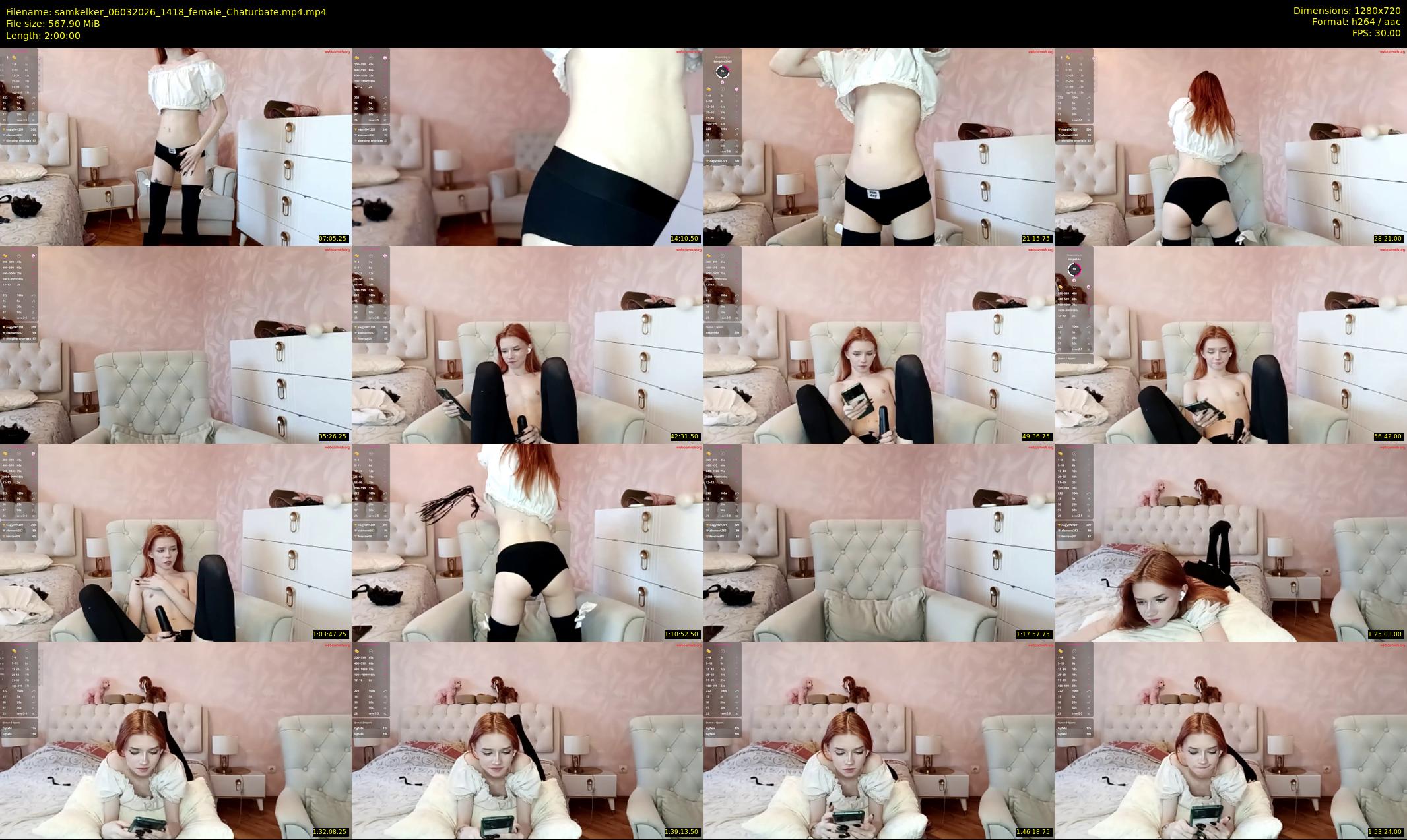 samkelker — 120 minute Chaturbate female cam show recording, 720p, Mar 6, 2026