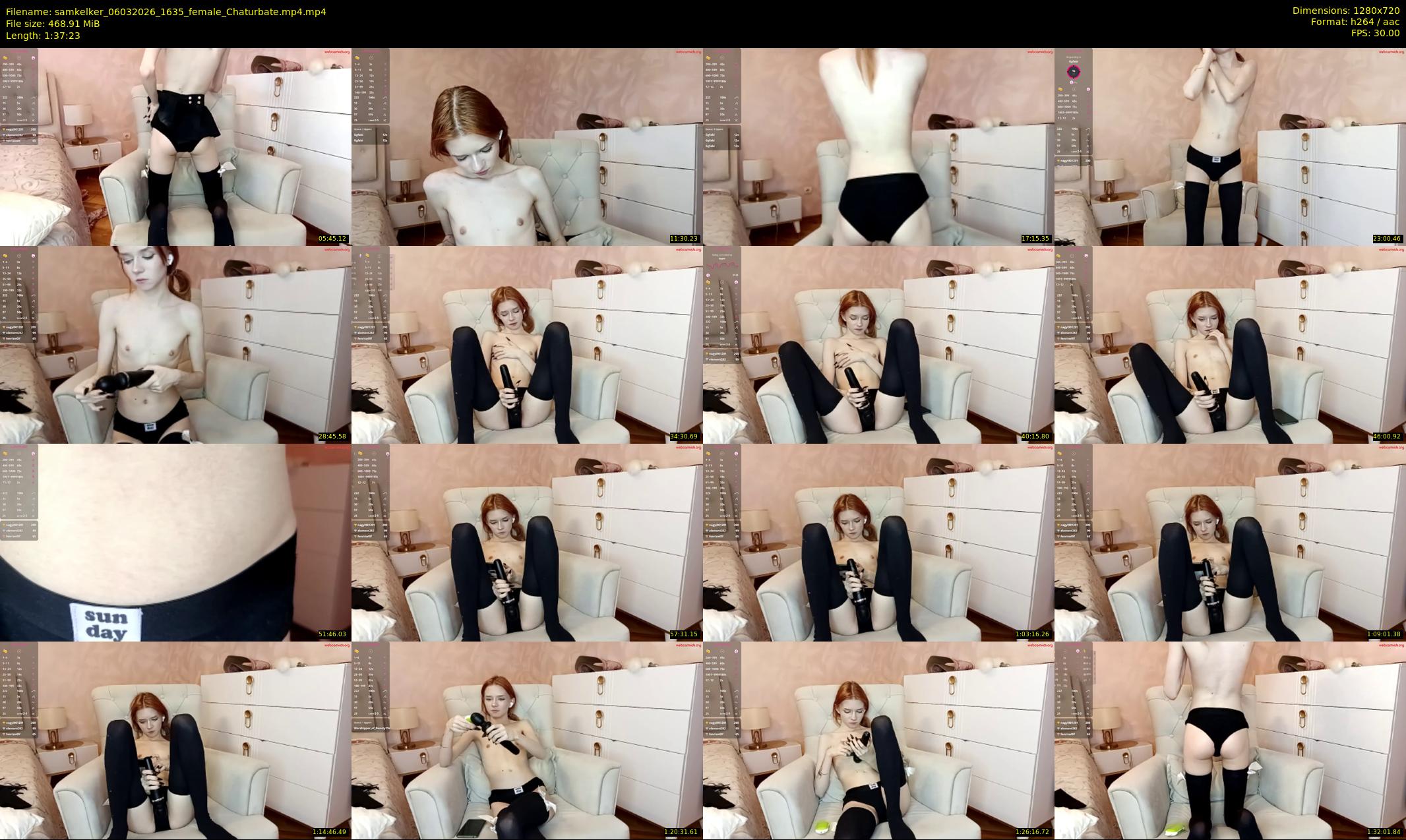 samkelker — 98 minute Chaturbate female cam show recording, 720p, Mar 6, 2026