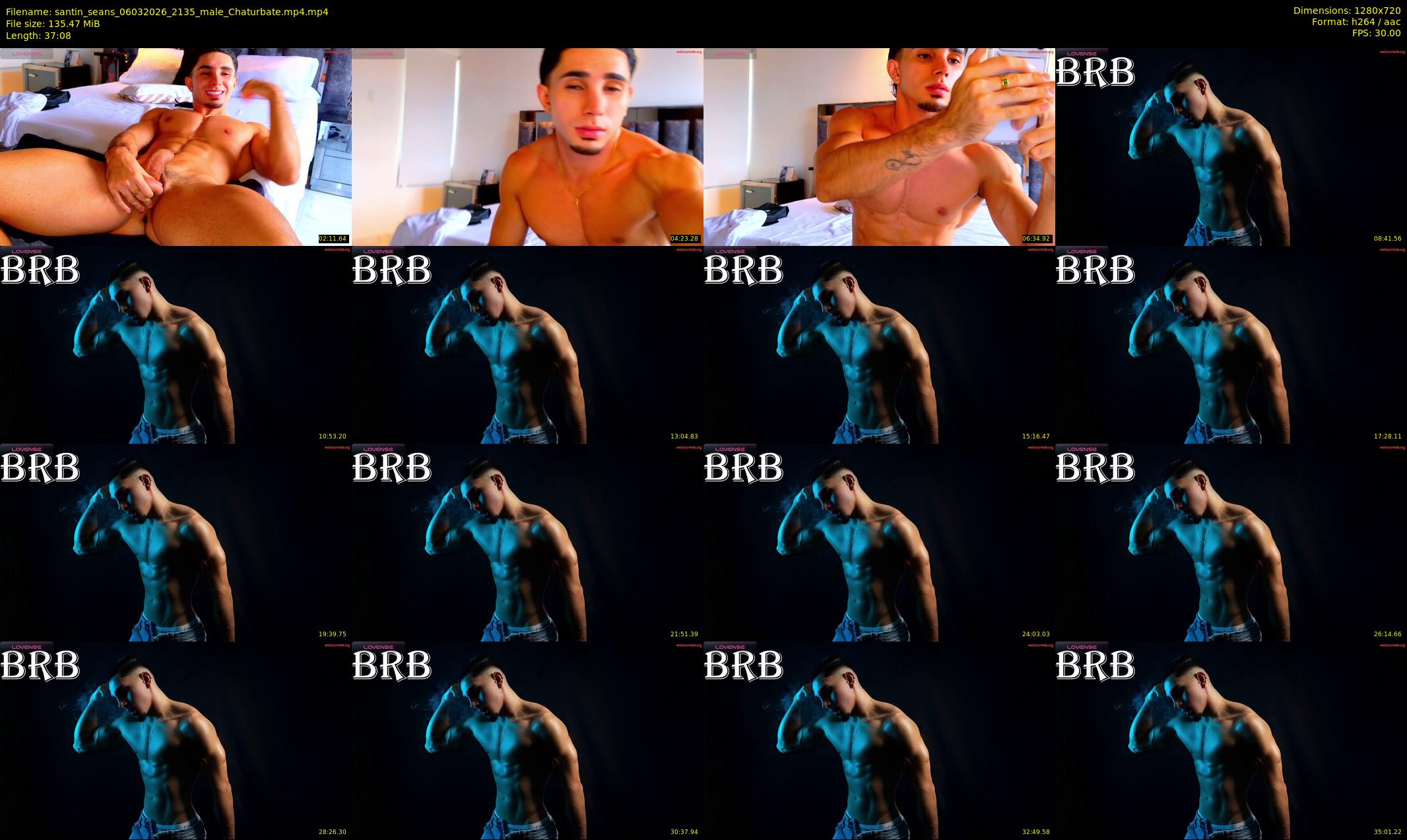 santin_seans — 38 minute Chaturbate male cam show recording, 720p, Mar 6, 2026