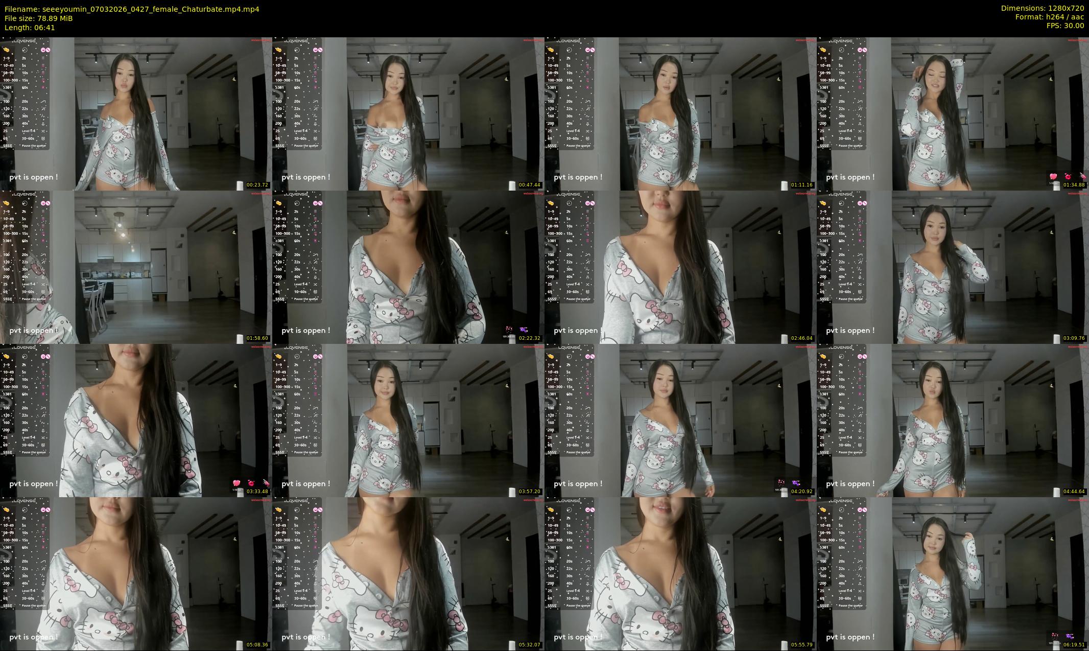 seeeyoumin — 7 minute Chaturbate female cam show recording, 720p, Mar 7, 2026