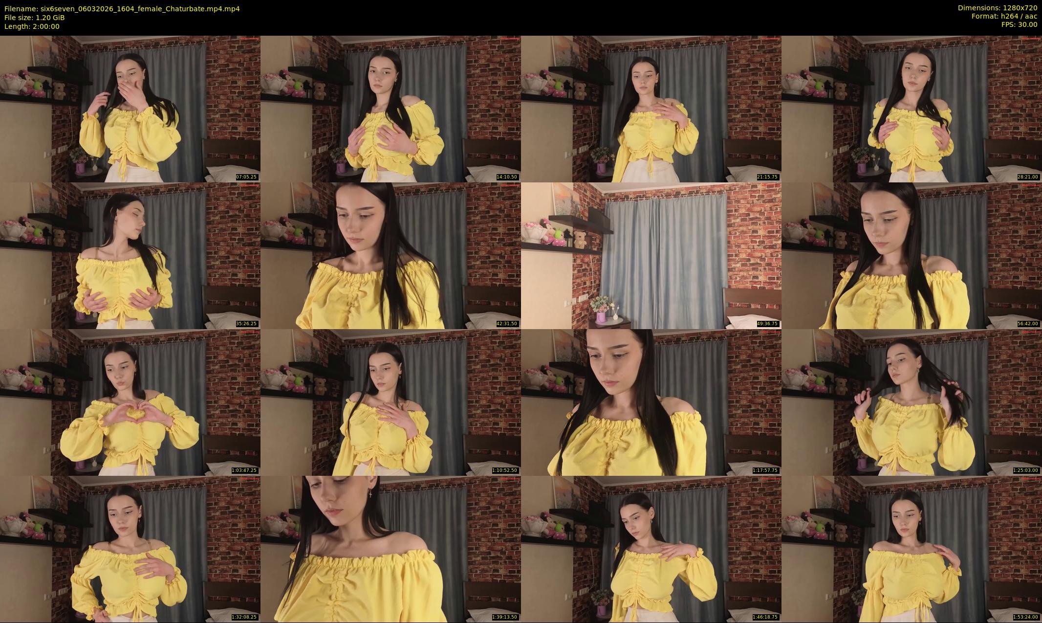 six6seven — 120 minute Chaturbate female cam show recording, 720p, Mar 6, 2026