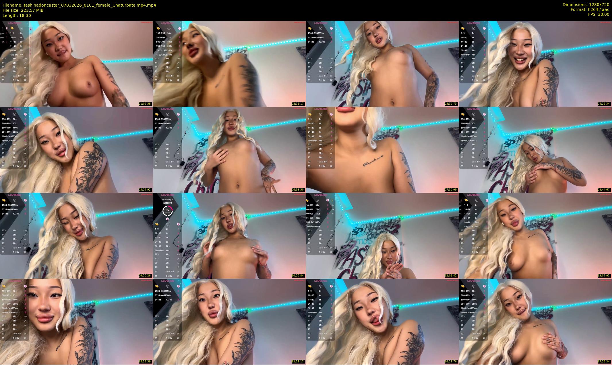 tashinadoncaster — 19 minute Chaturbate female cam show recording, 720p, Mar 7, 2026