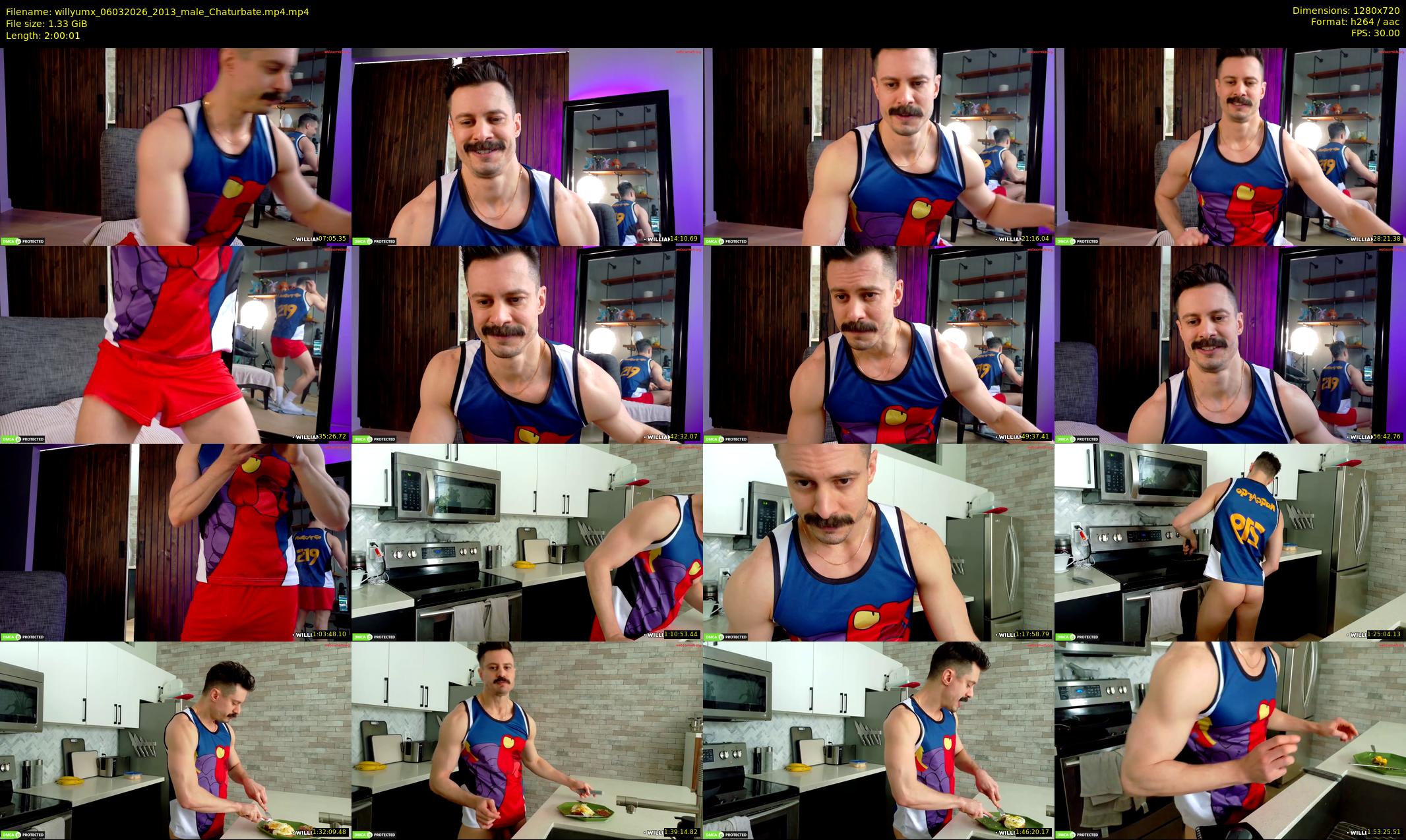 willyumx — 121 minute Chaturbate male cam show recording, 720p, Mar 6, 2026