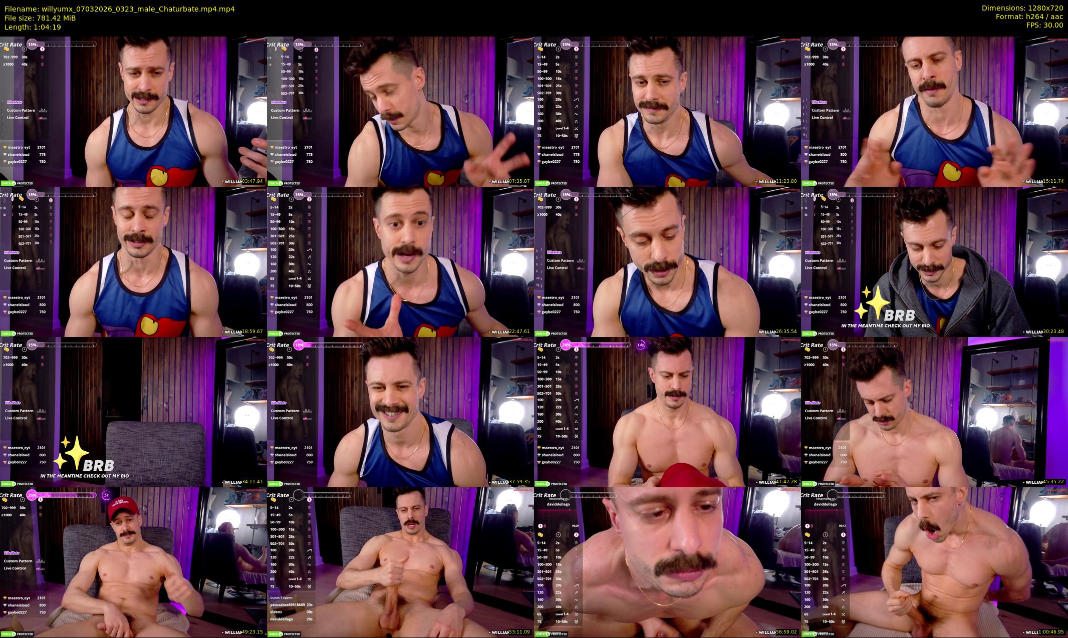 willyumx — 65 minute Chaturbate male cam show recording, 720p, Mar 7, 2026