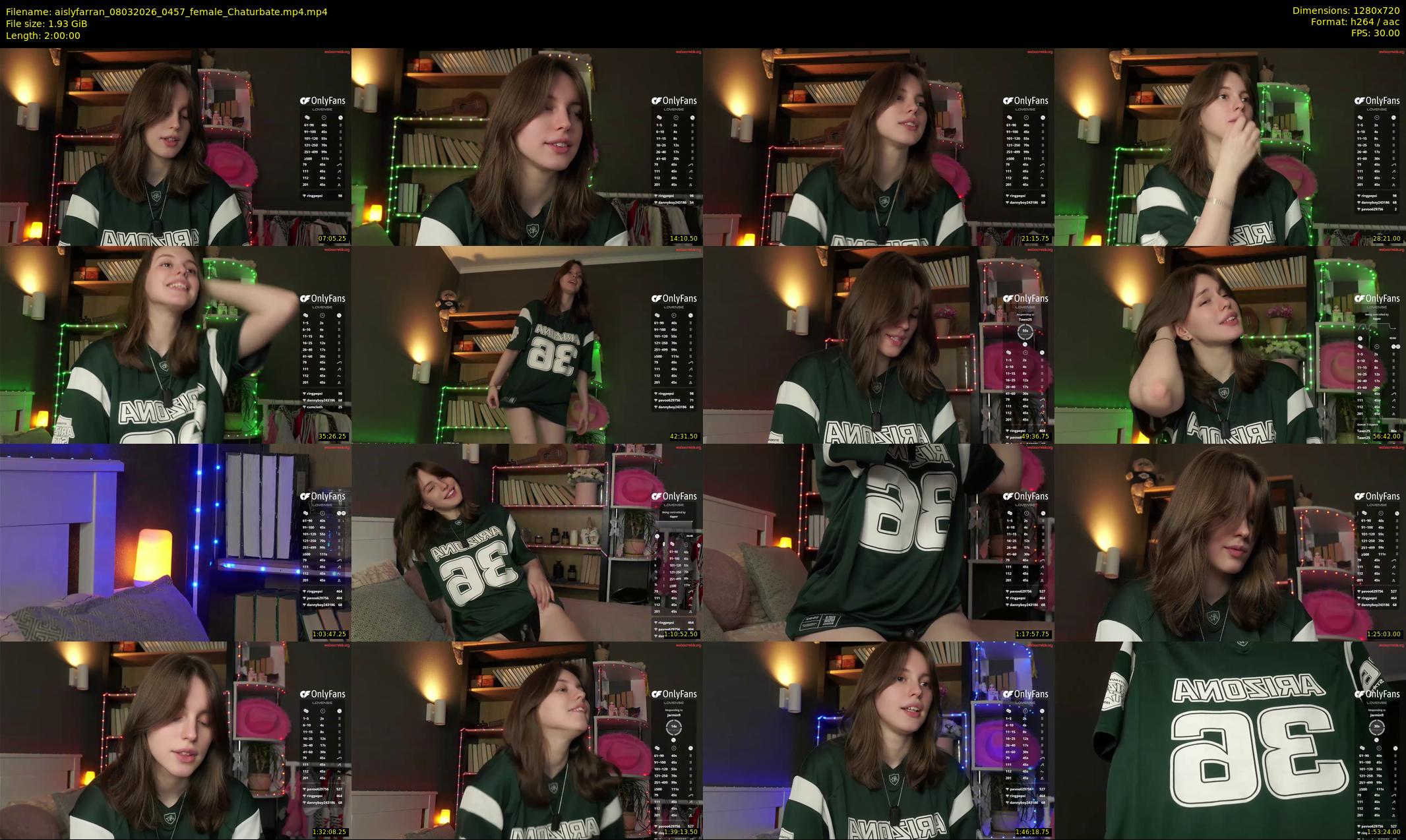 aislyfarran — 120 minute Chaturbate female cam show recording, 720p, Mar 8, 2026