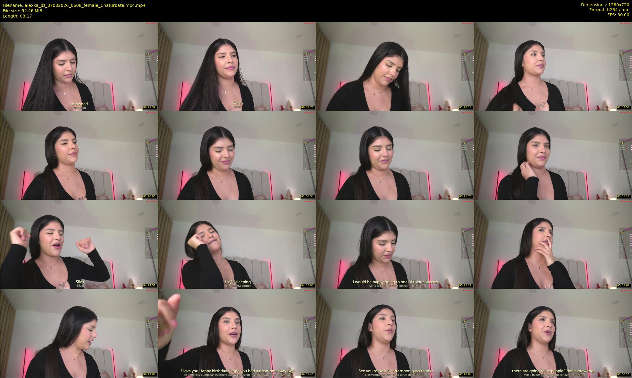 alexxa_dz — 9 minute Chaturbate female cam show recording, 720p, Mar 7, 2026