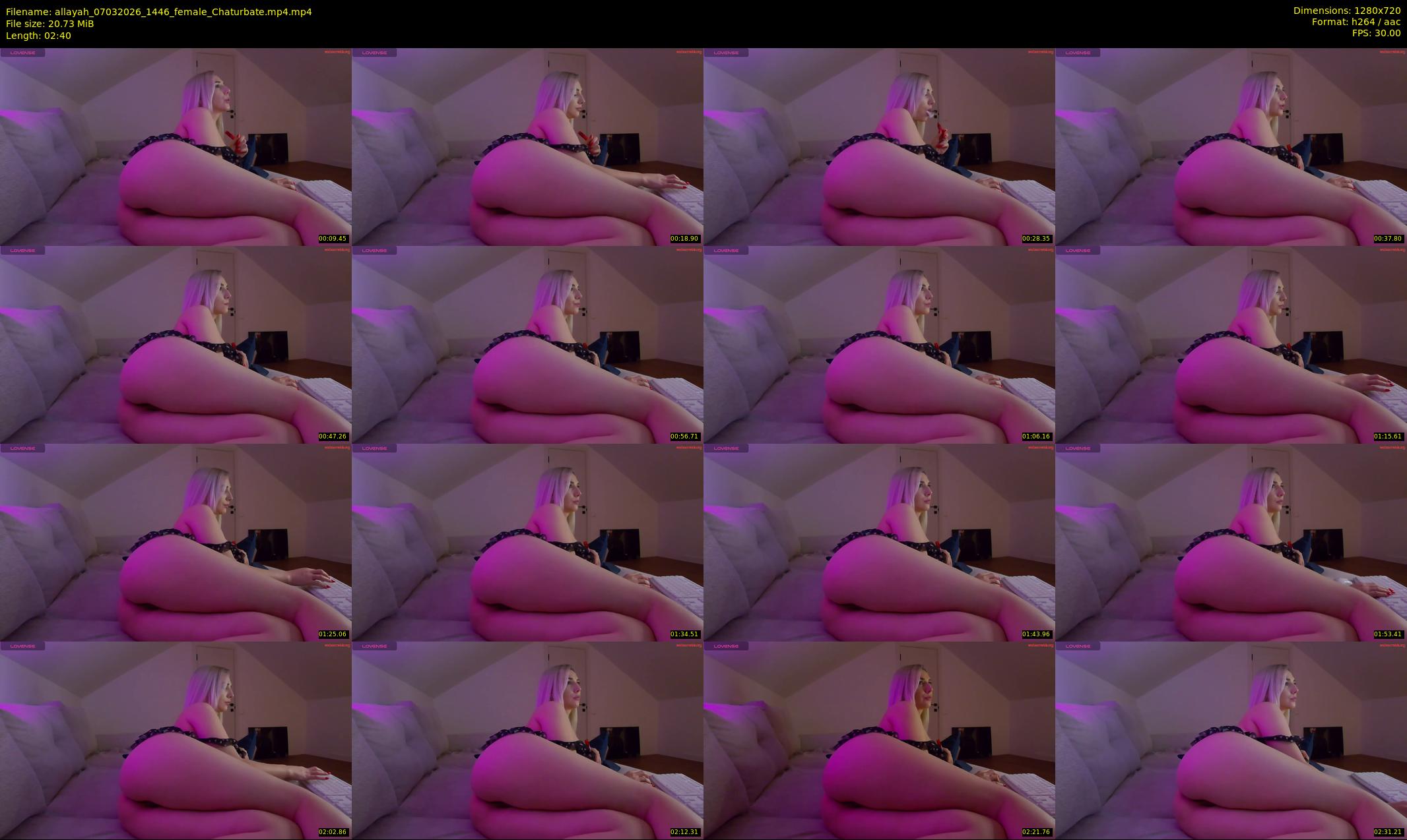 allayah — 3 minute Chaturbate female cam show recording, 720p, Mar 7, 2026