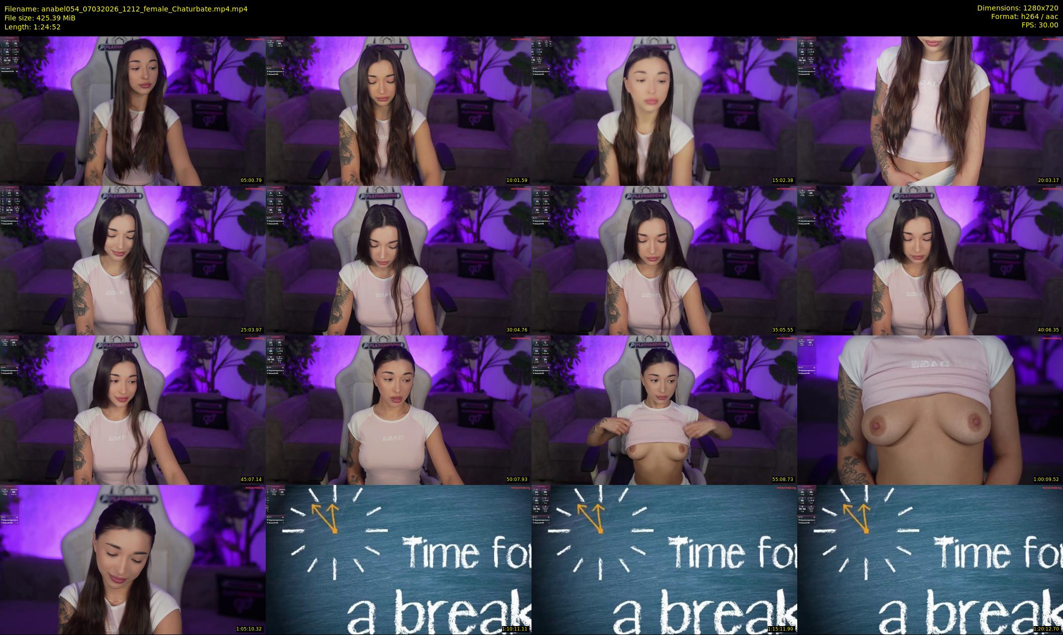 anabel054 — 85 minute Chaturbate female cam show recording, 720p, Mar 7, 2026