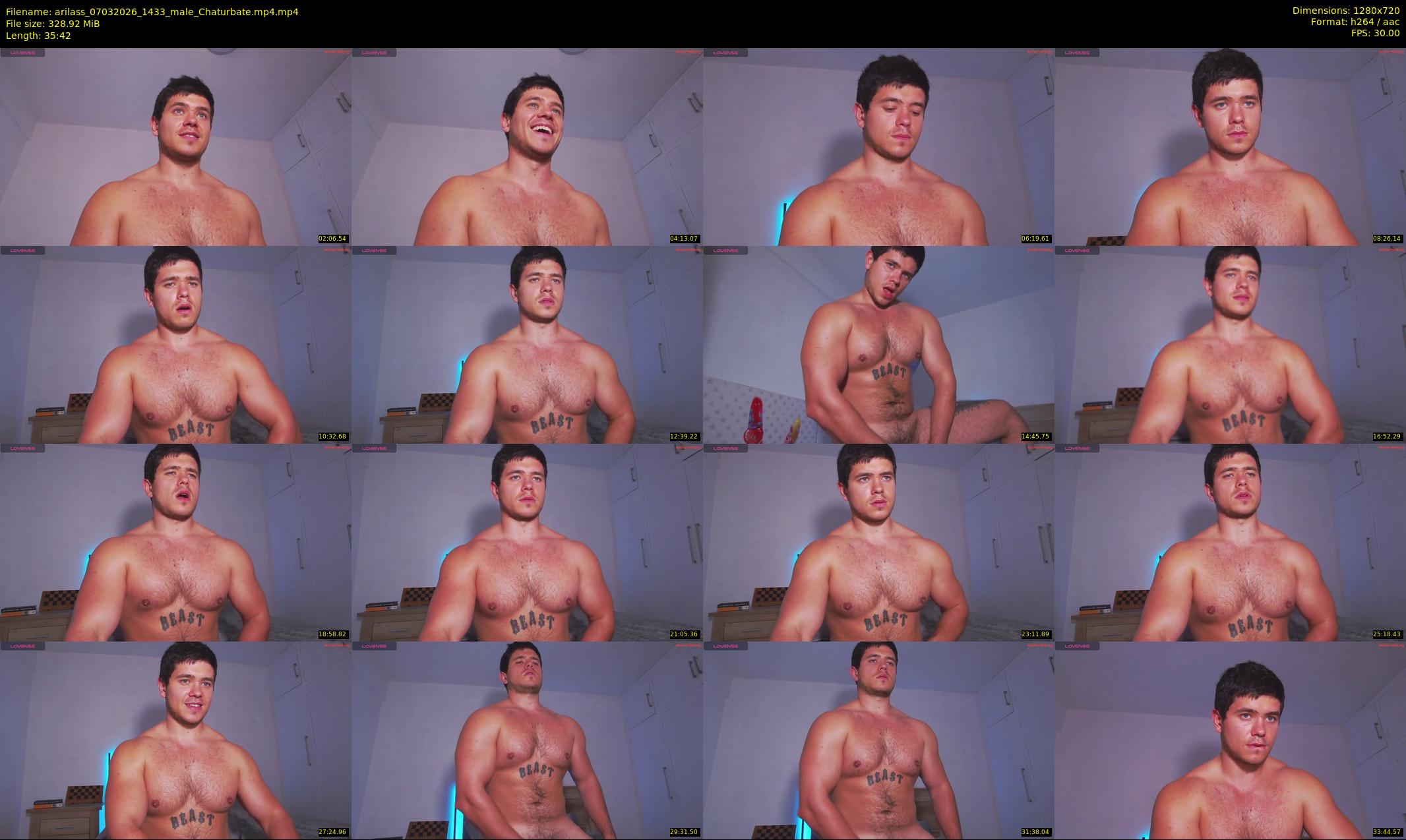 arilass — 36 minute Chaturbate male cam show recording, 720p, Mar 7, 2026