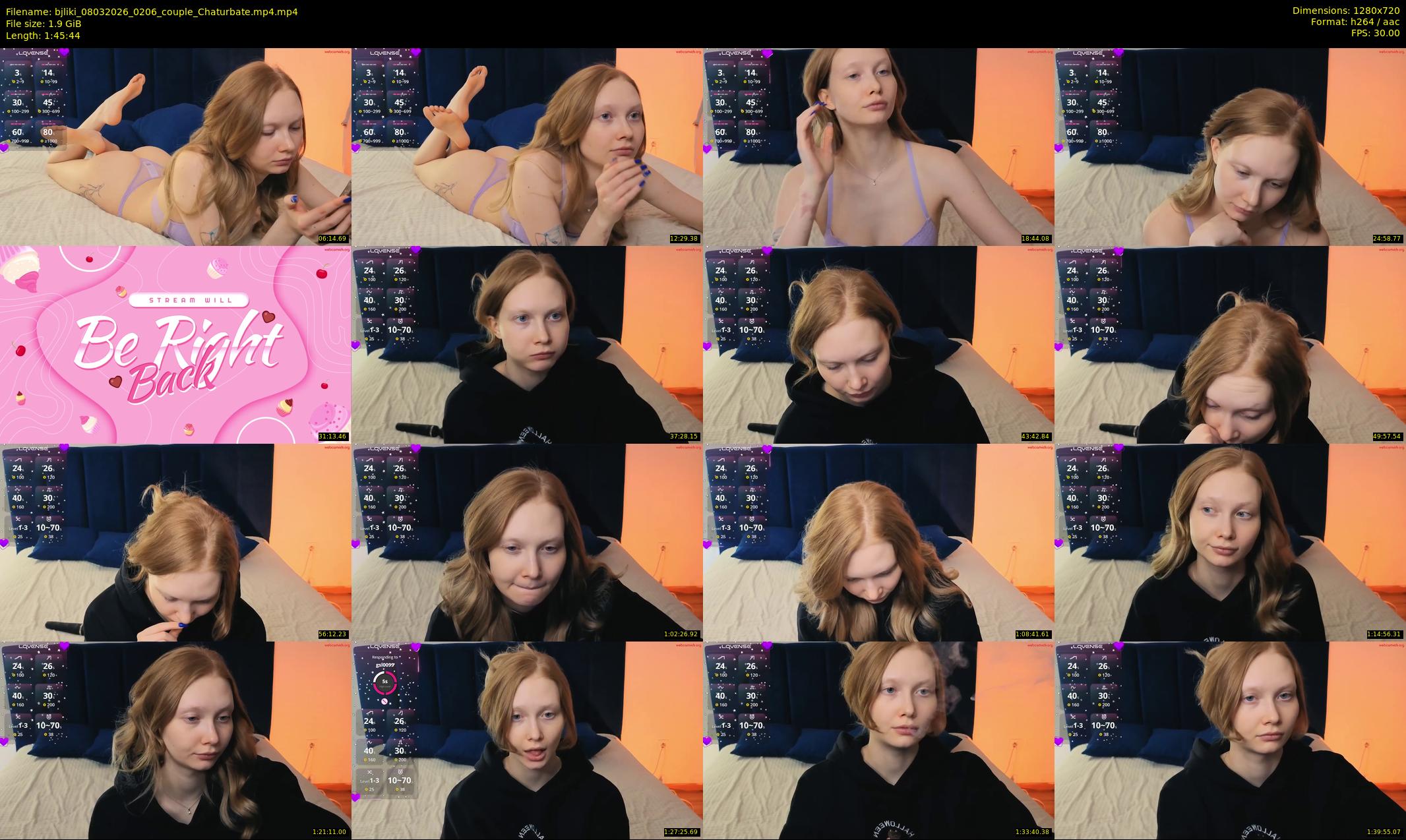 bjliki — 106 minute Chaturbate couple cam show recording, 720p, Mar 8, 2026