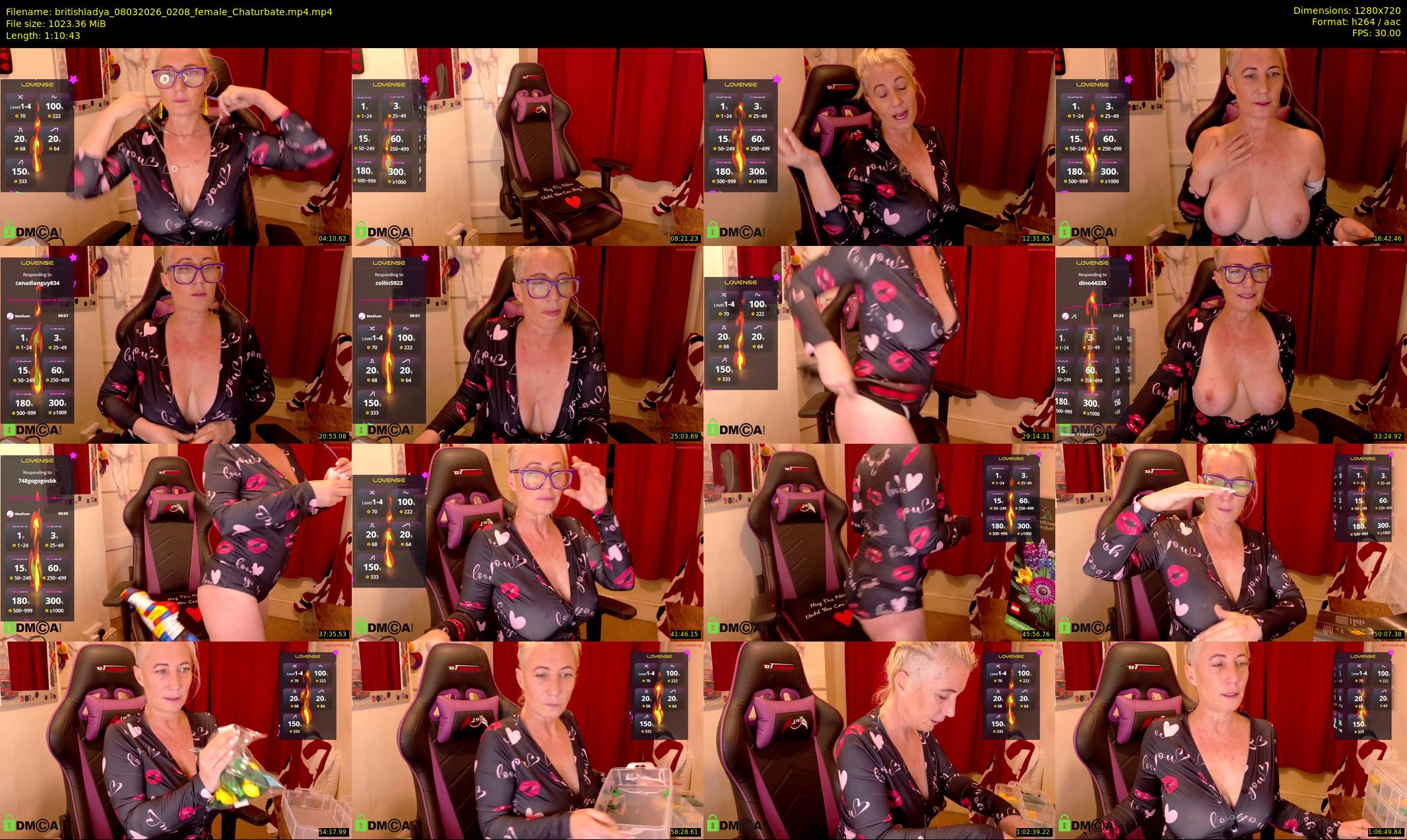 britishladya — 71 minute Chaturbate female cam show recording, 720p, Mar 8, 2026