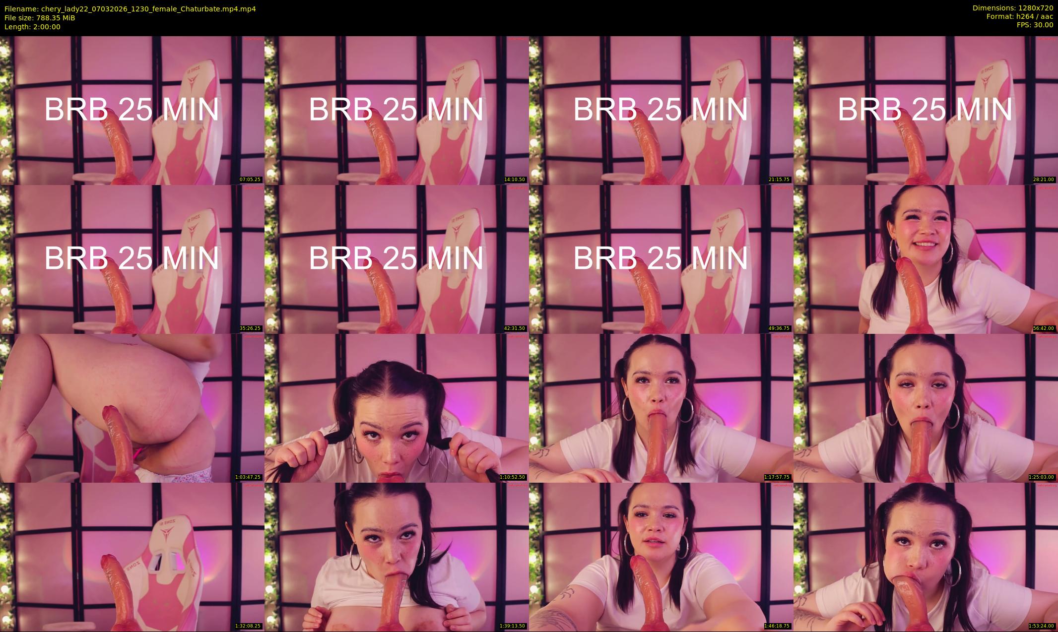 chery_lady22 — 120 minute Chaturbate female cam show recording, 720p, Mar 7, 2026