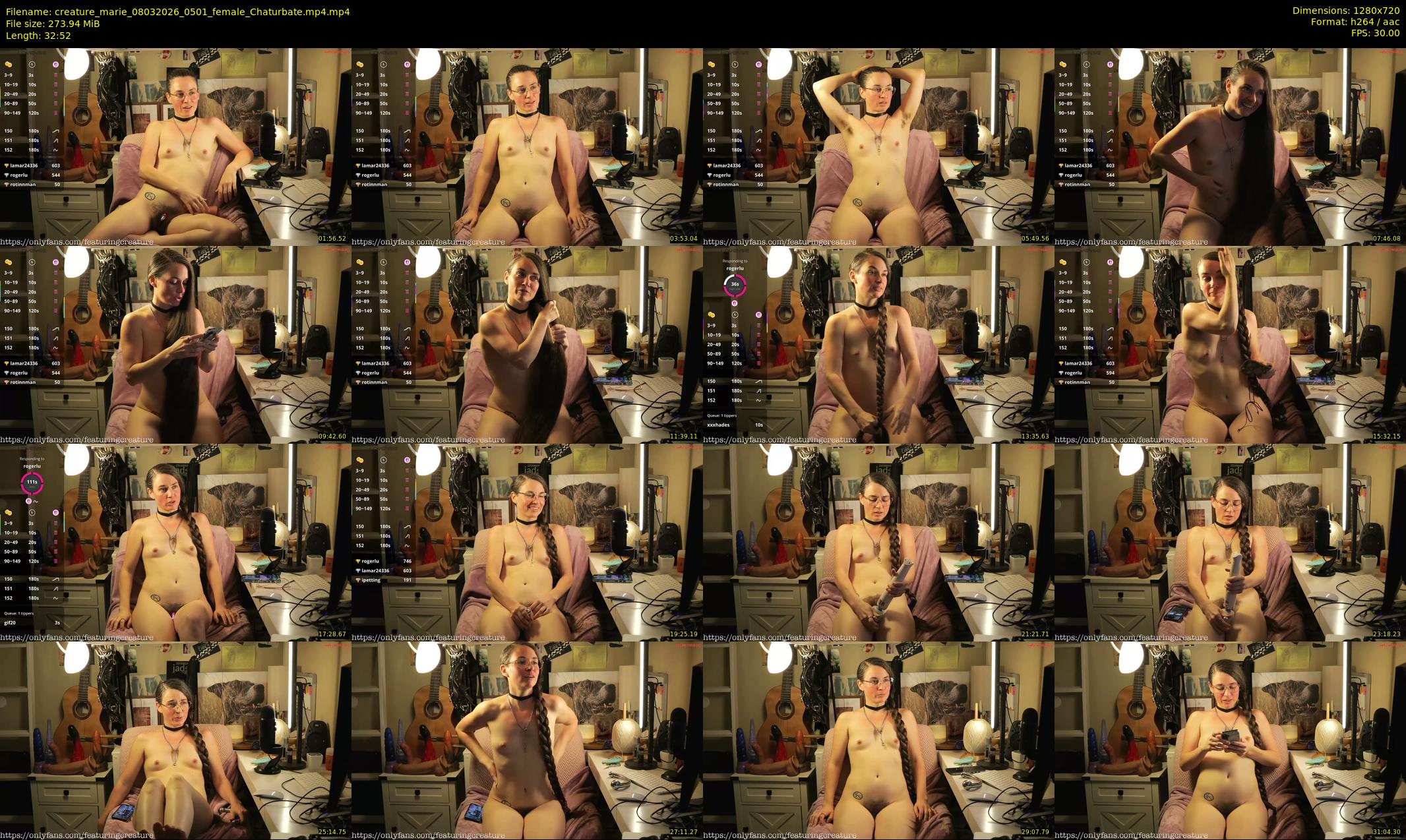 creature_marie — 33 minute Chaturbate female cam show recording, 720p, Mar 8, 2026