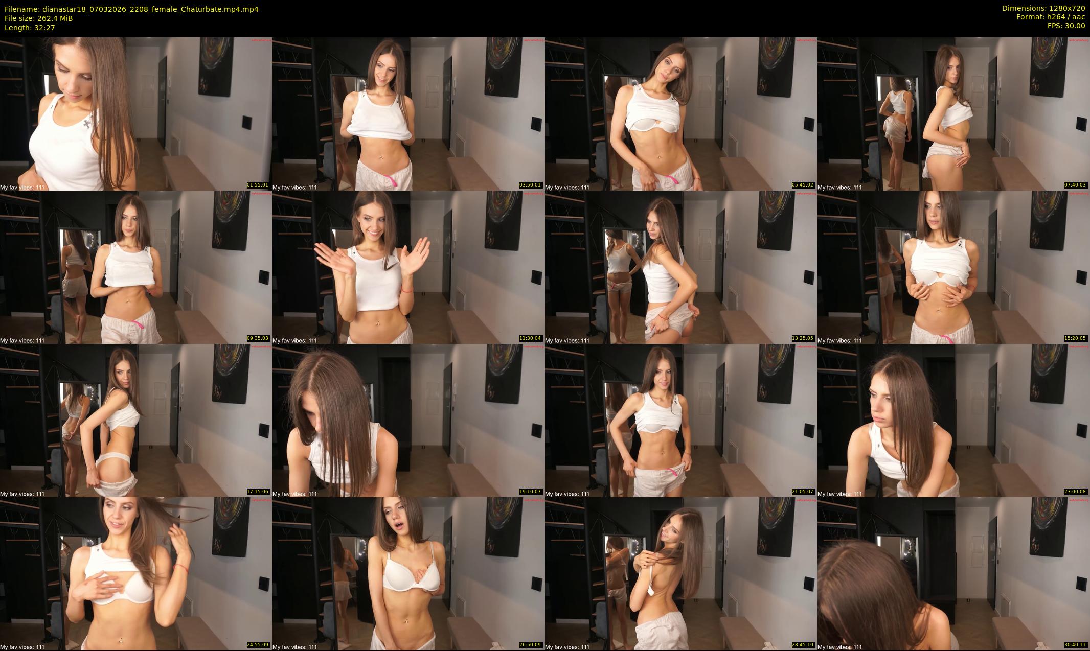 dianastar18 — 33 minute Chaturbate female cam show recording, 720p, Mar 7, 2026