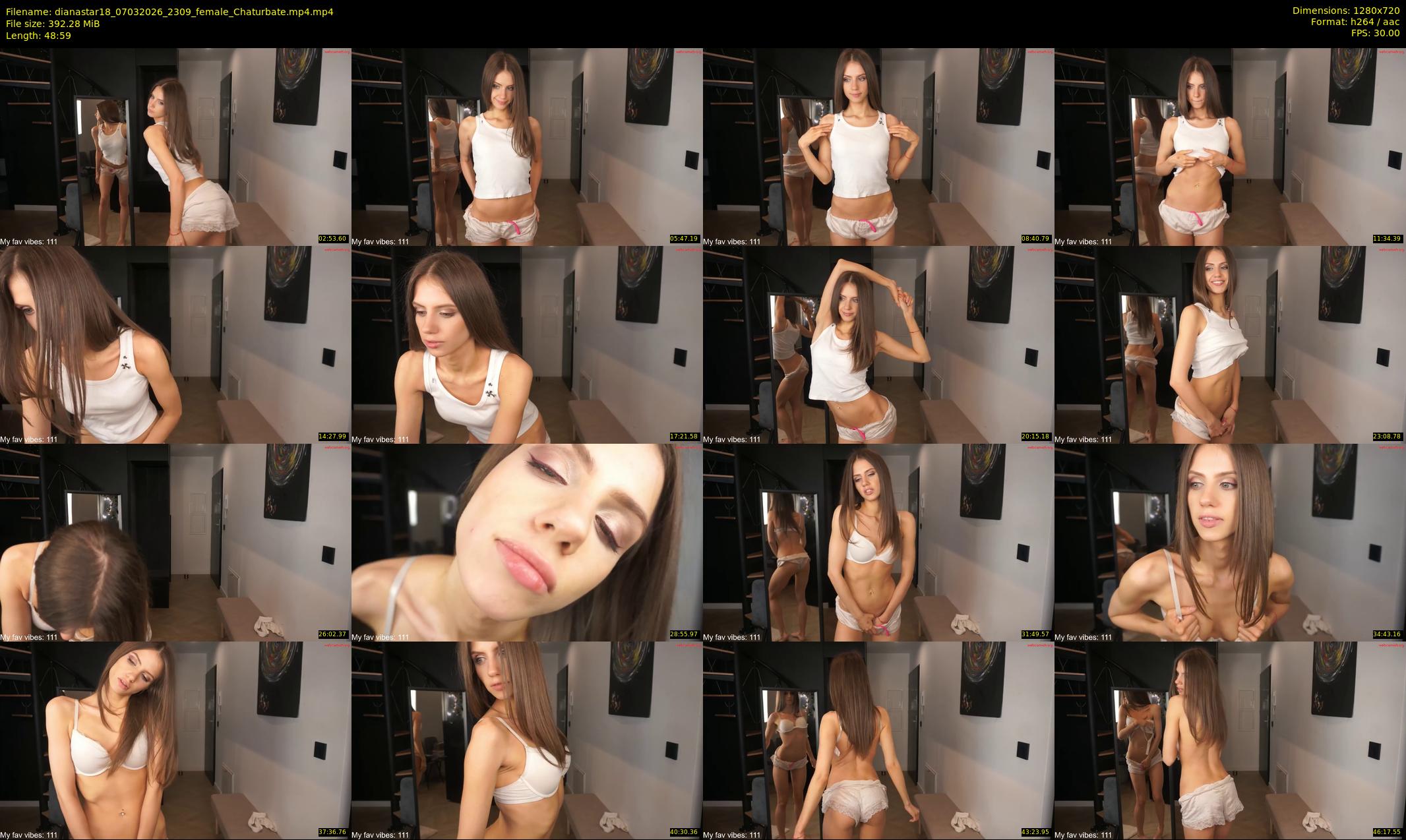 dianastar18 — 49 minute Chaturbate female cam show recording, 720p, Mar 7, 2026